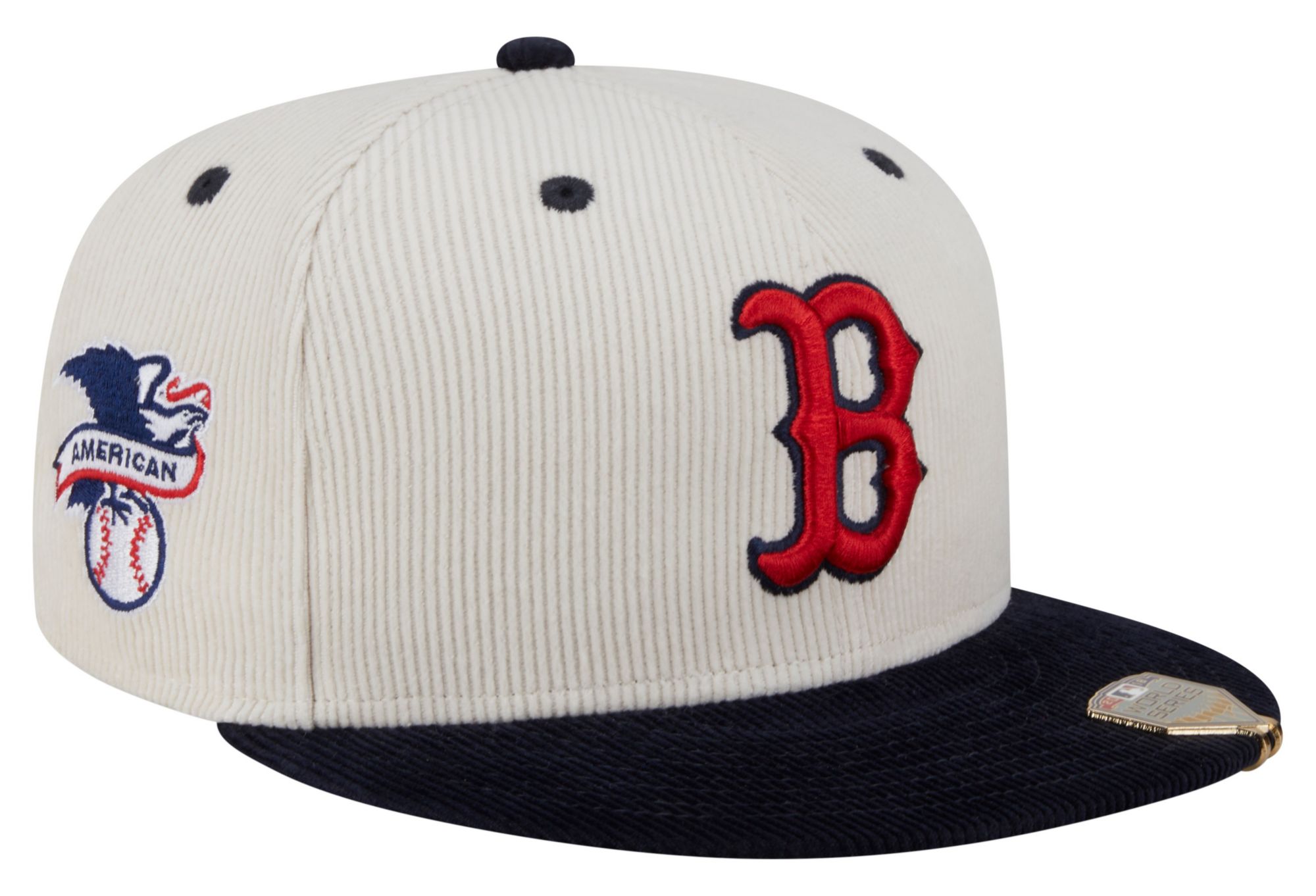 New Era Adult Boston Red Sox Cream 2Tone Corduroy 59Fifty Fitted Hat