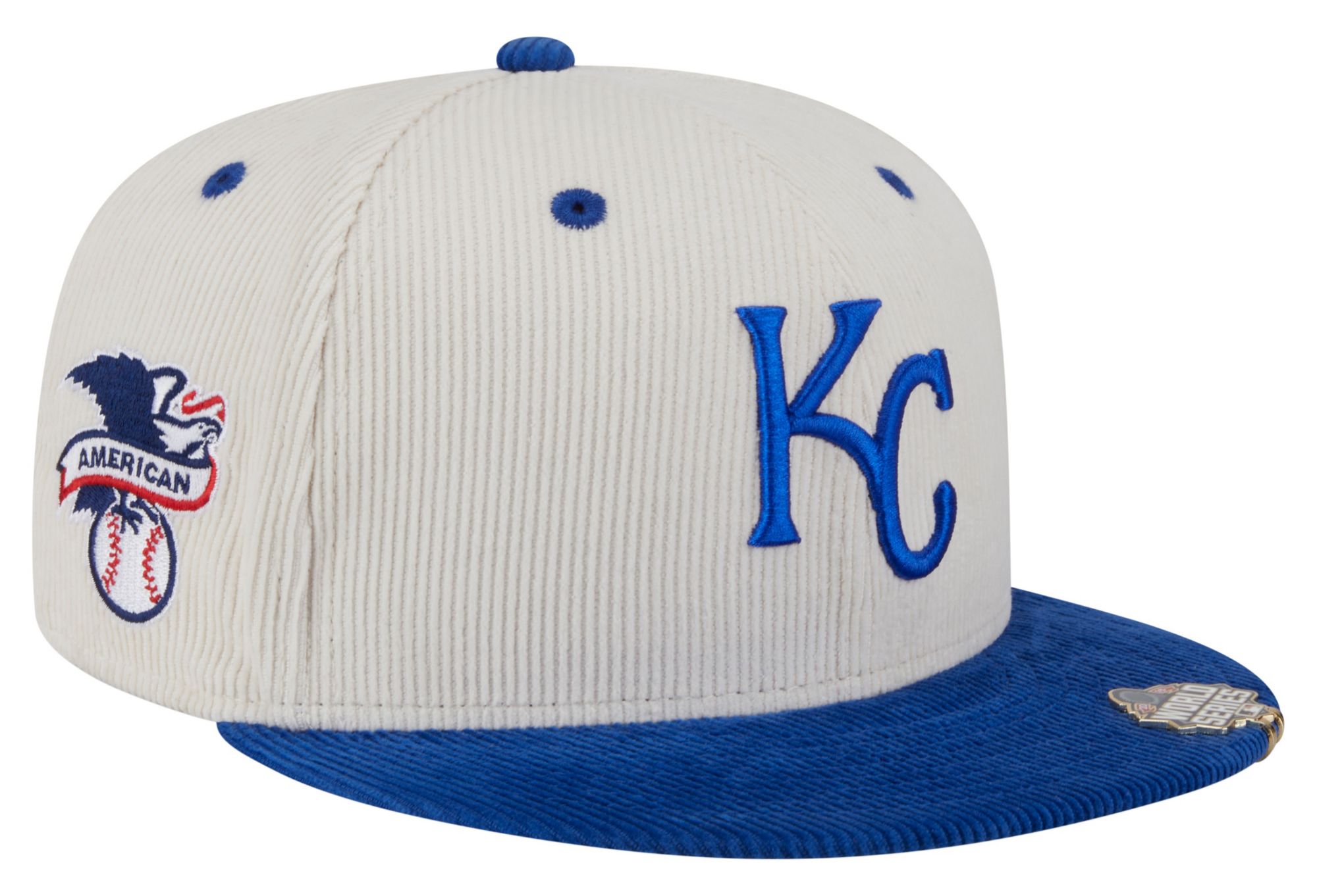 New Era Adult Kansas City Royals Cream 2Tone Corduroy 59Fifty Fitted Hat