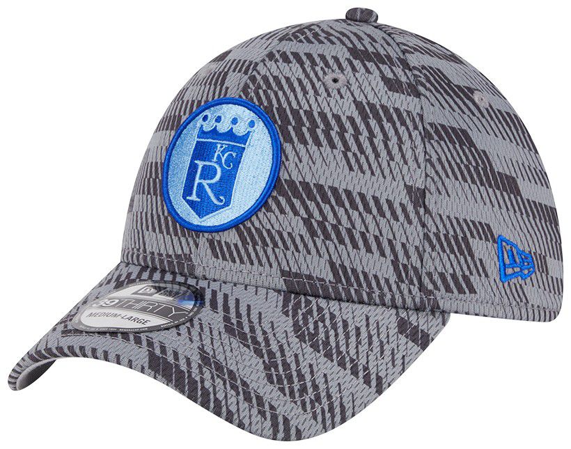 New Era Adult Kansas City Royals Clubhouse Grey 39Thirty Stretch Fit Hat