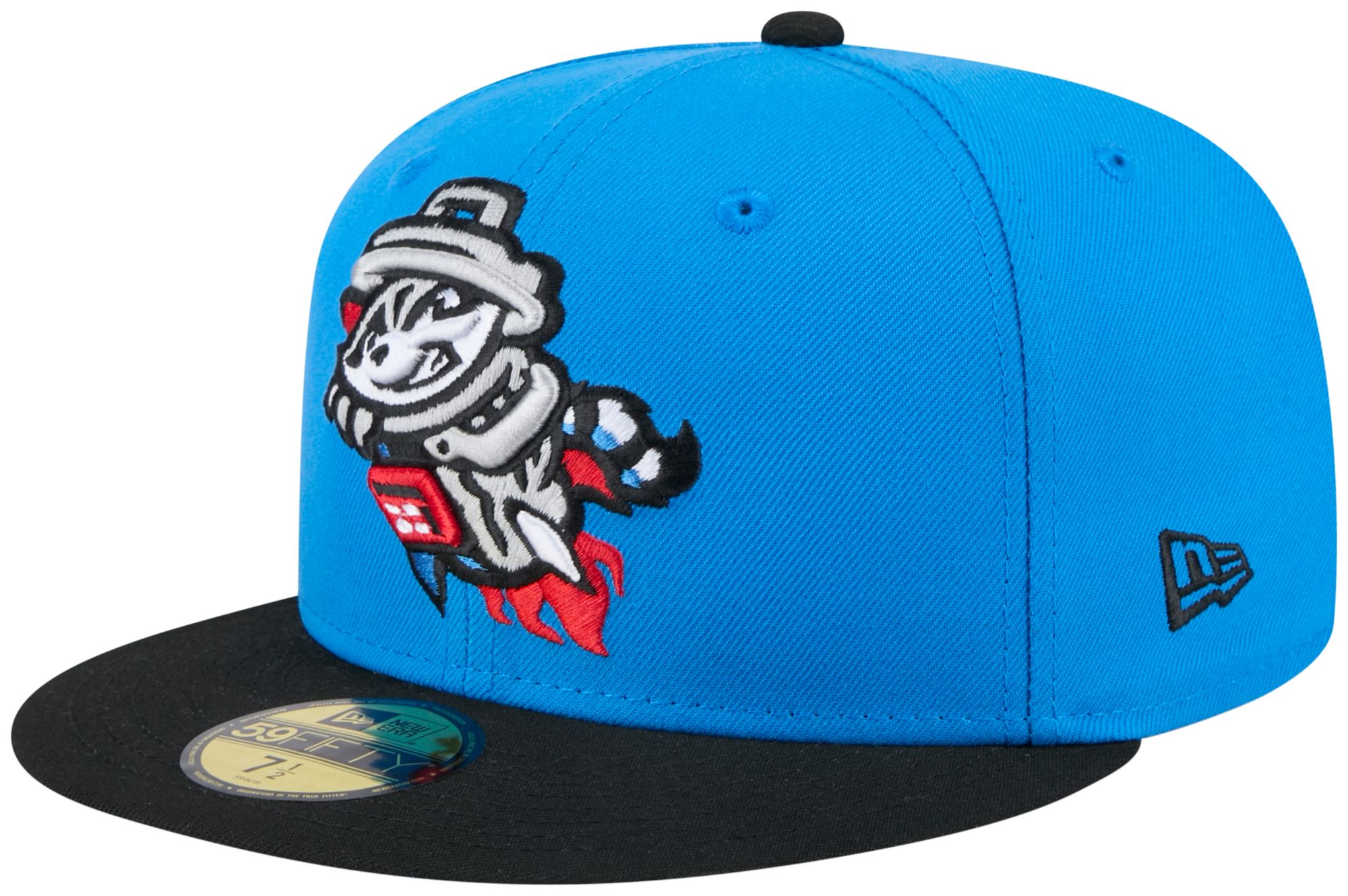 New Era Adult Rocket City Trash Pandas Blue Logo 59Fifty Fitted Hat