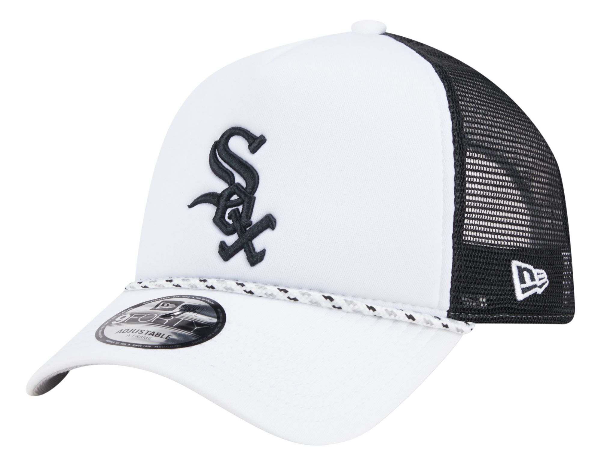 New Era Adult Chicago White Sox White 9Forty Court Trucker Adjustable Hat