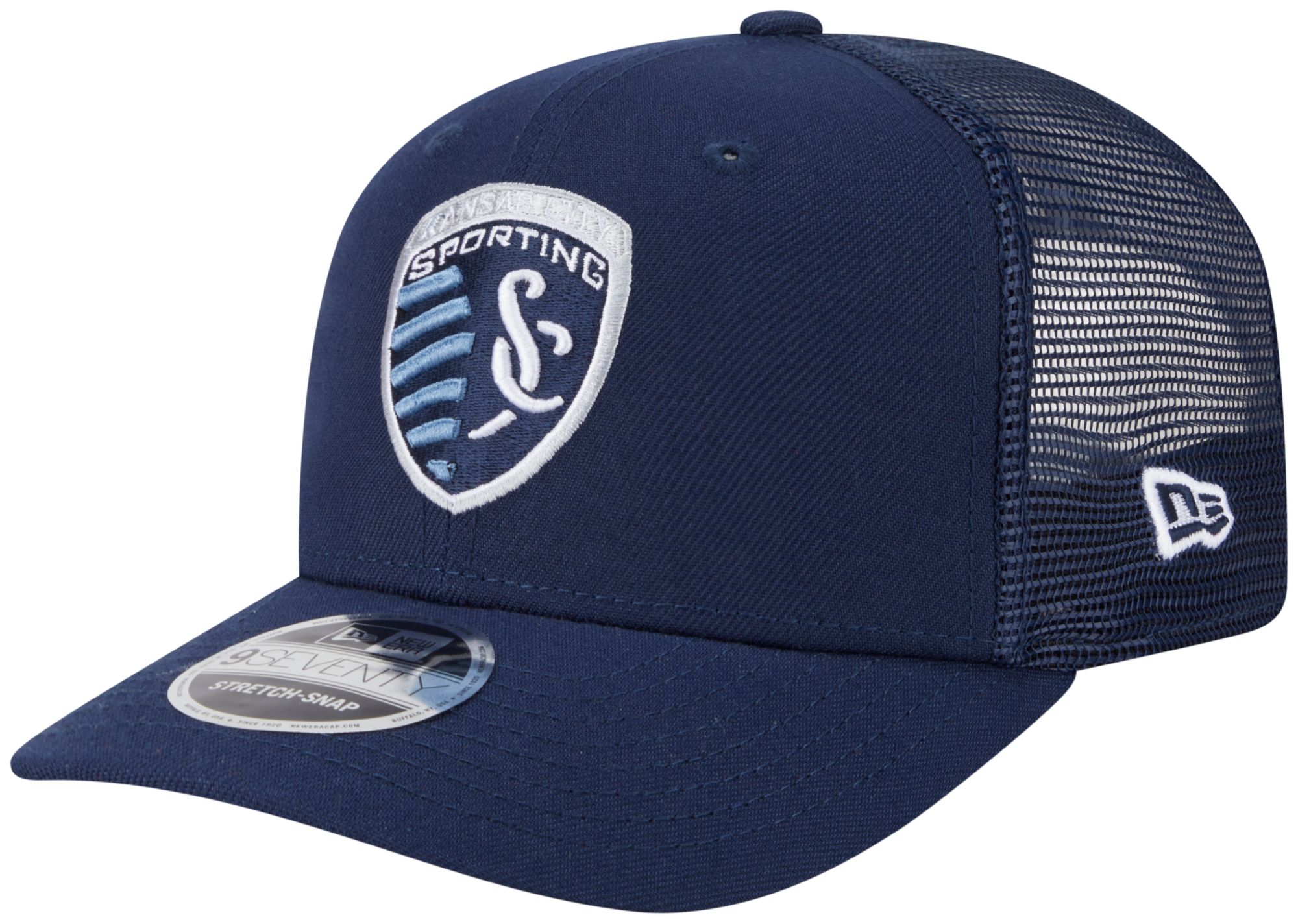 New Era Adult Sporting Kansas City Dark Blue 9Seventy Adjustable Stretch Fit Hat