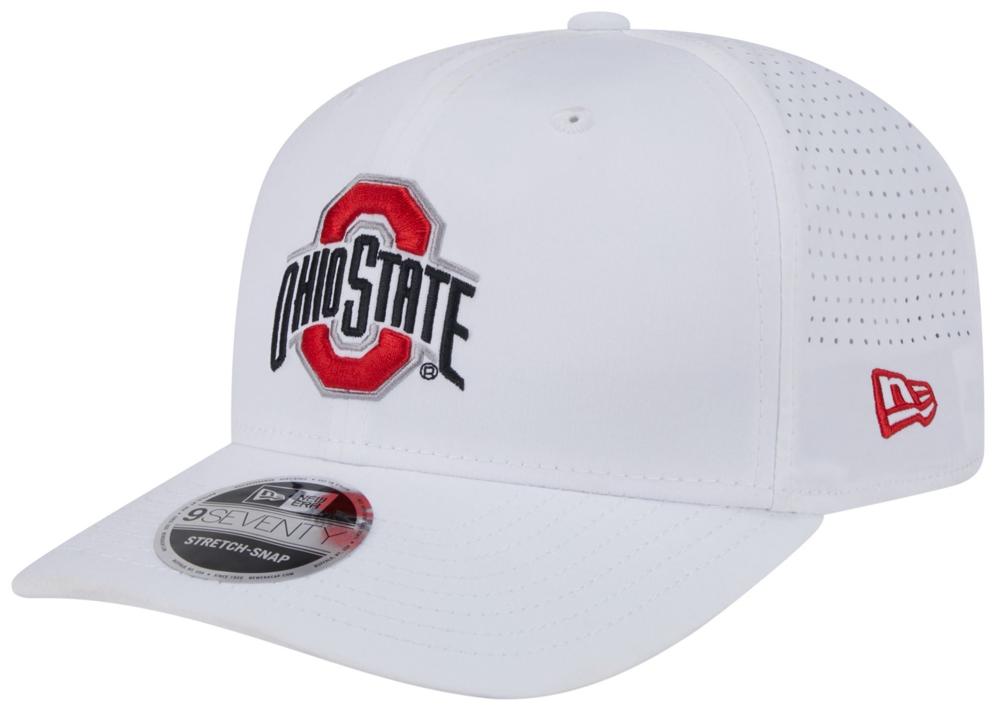 New Era Adult Ohio State Buckeyes White Performance 9Seventy Adjustable Hat