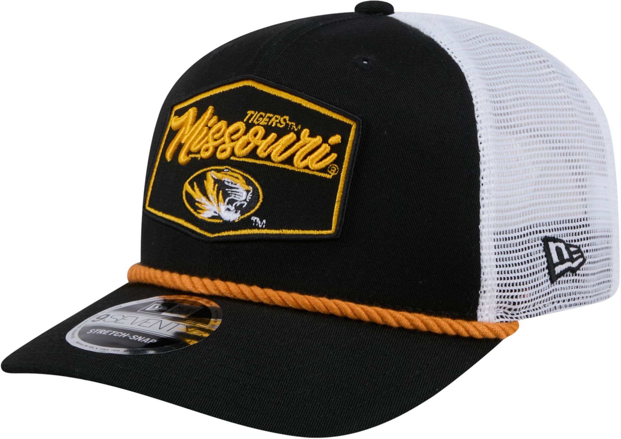 New Era Adult Missouri Tigers Black 970 Adjustable Stretch-Snap Hat