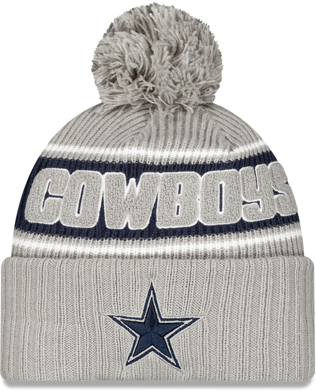 New Era Adult Dallas Cowboys Sideline Sport Graphite Knit Beanie