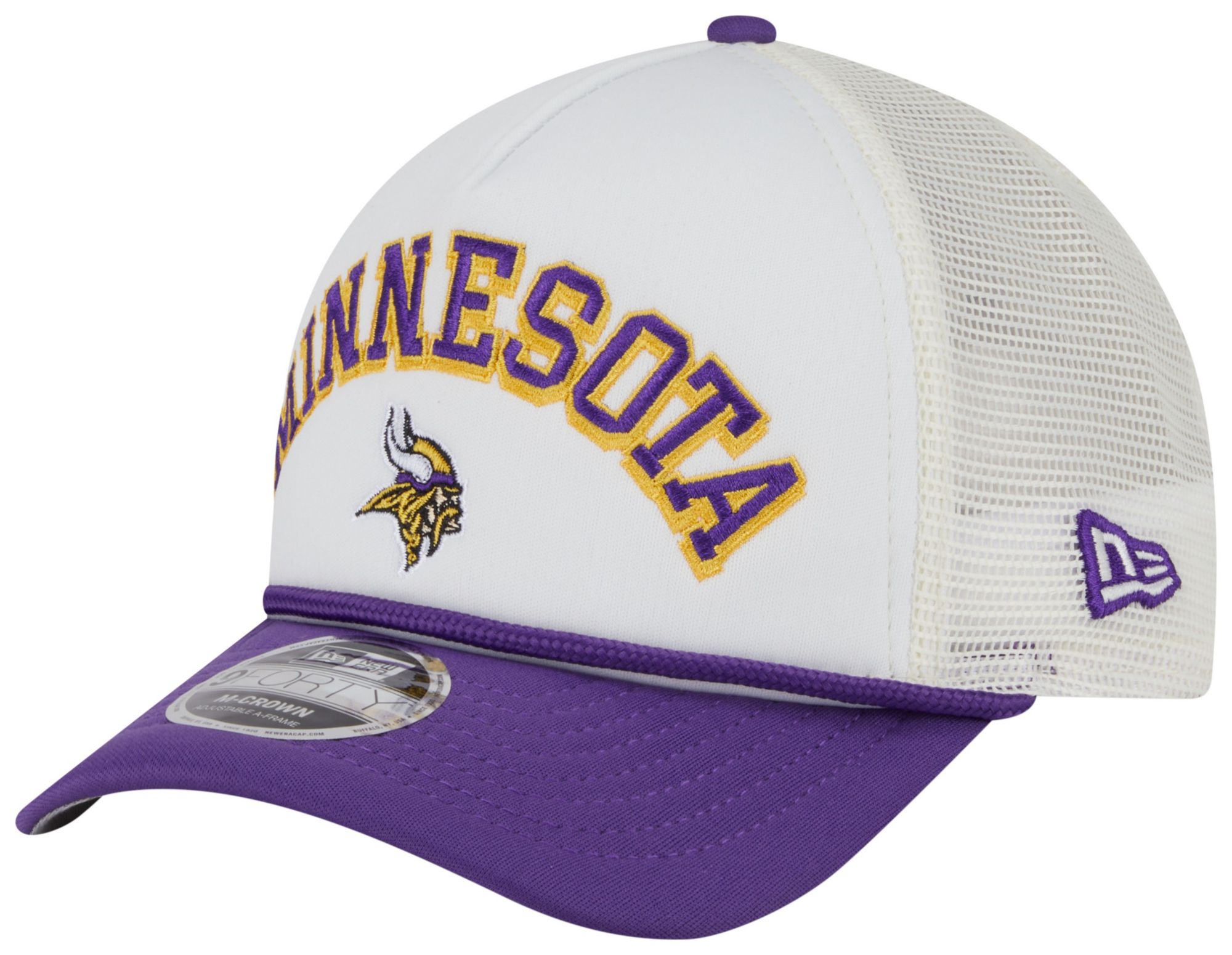 New Era Adult Minnesota Vikings Chrome Arch 9Forty Adjustable Hat