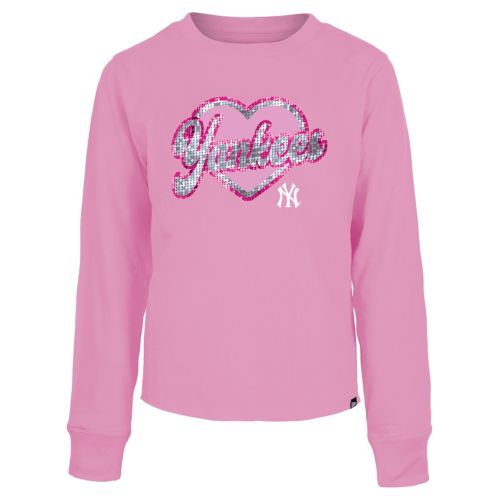 New Era Girls' New York Yankees Pink Sequin T-Shirt | Dick's