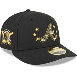 New Era Adult Atlanta Braves Armed Forces Day 2024 Black Low Profile 59Fifty Fitted Hat