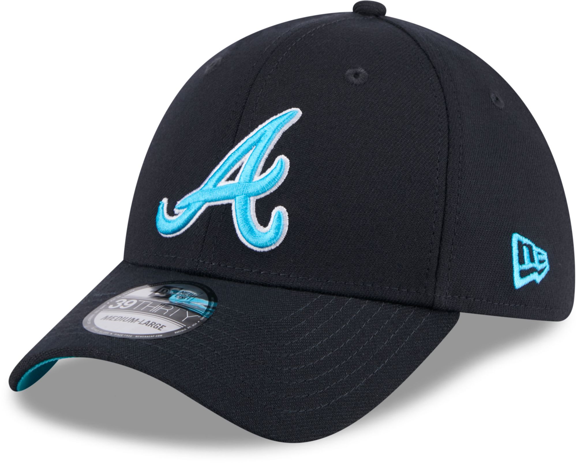 New Era Adult Atlanta Braves Father's Day 2024 Navy 39Thirty Stretch Fit Hat - Team