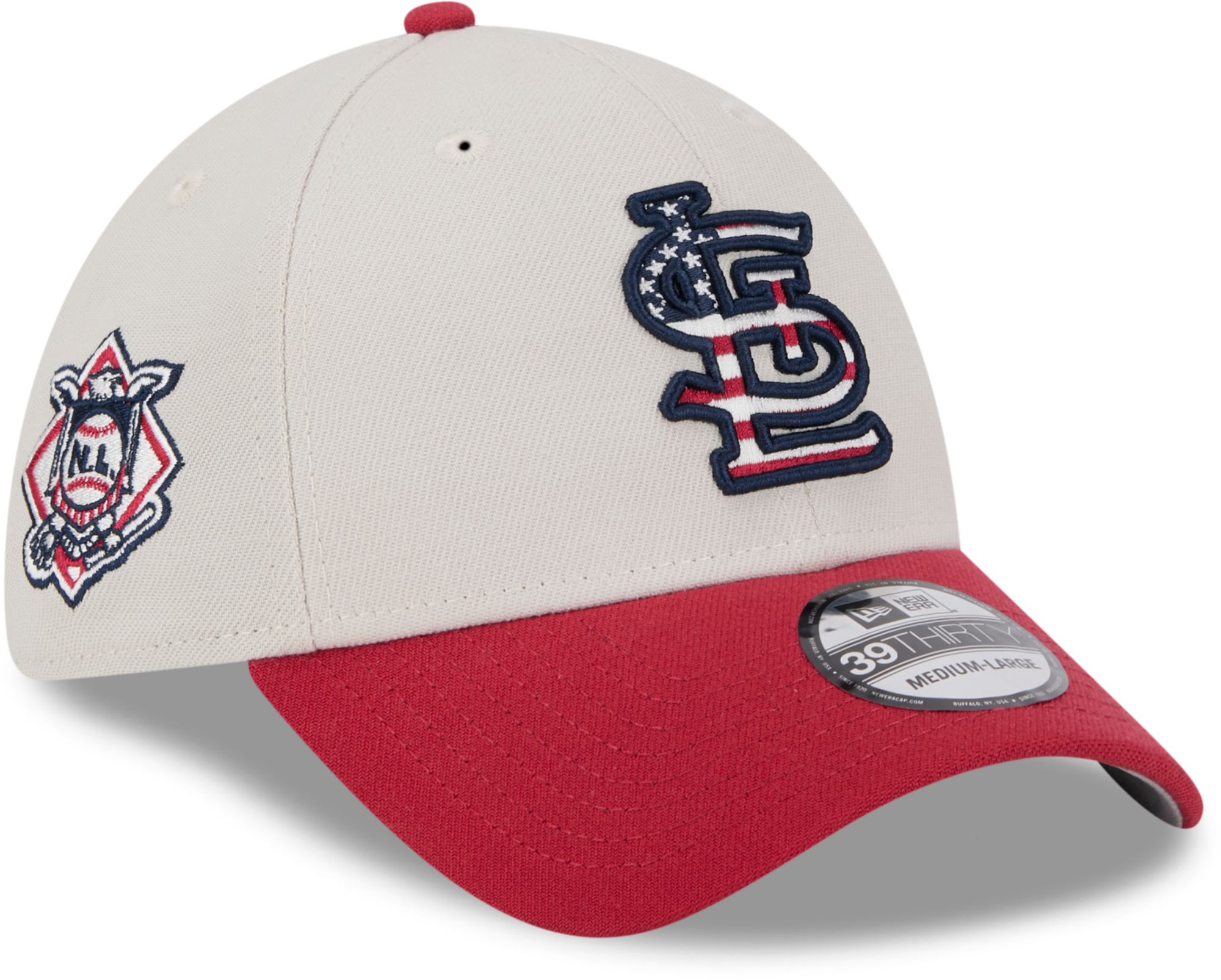 New Era Adult St. Louis Cardinals Fourth of July 2024 Red 39Thirty Stretch Fit Hat
