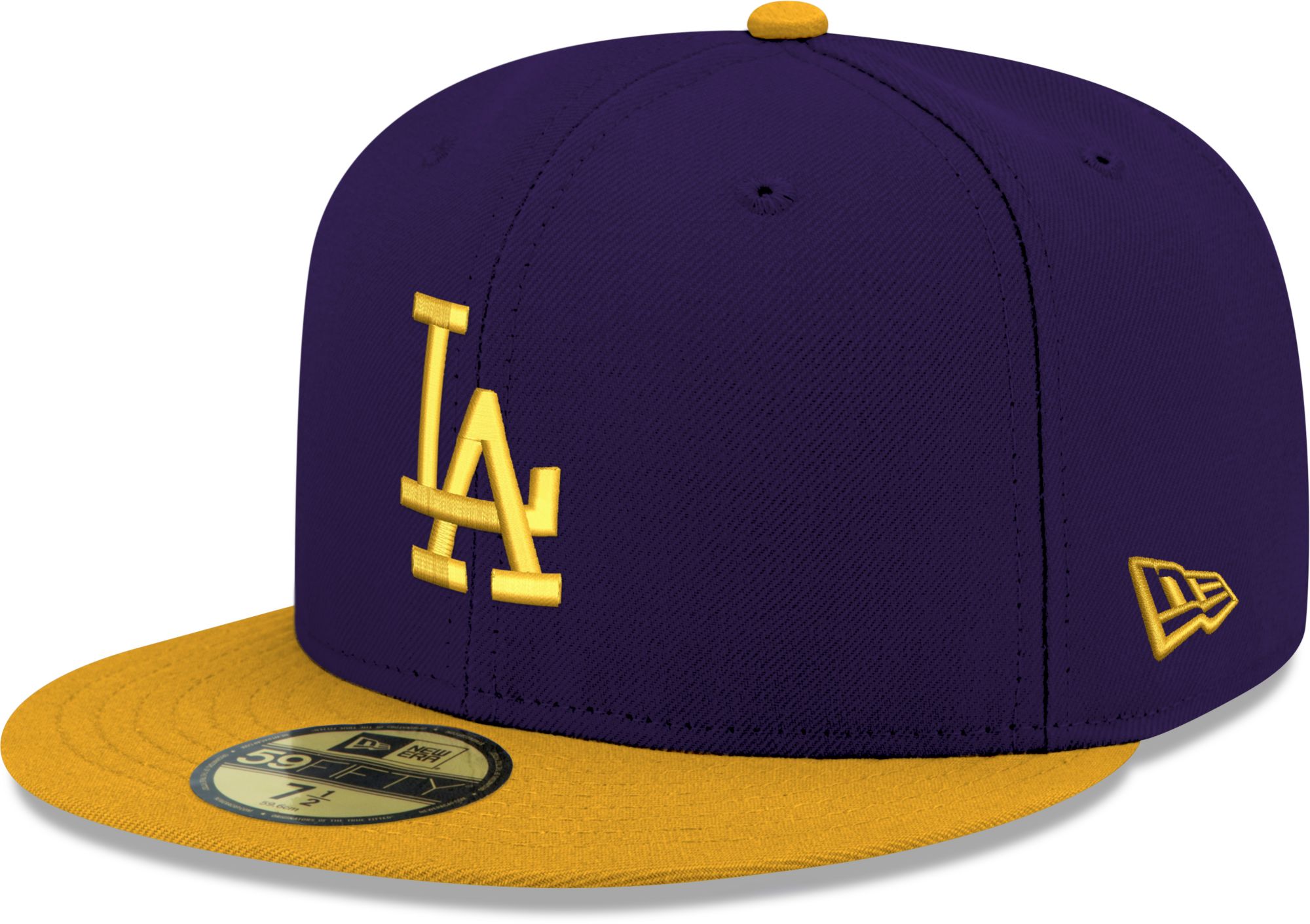 New Era Men's Los Angeles Dodgers x Los Angeles Lakers Purple 59Fifty Fitted Hat