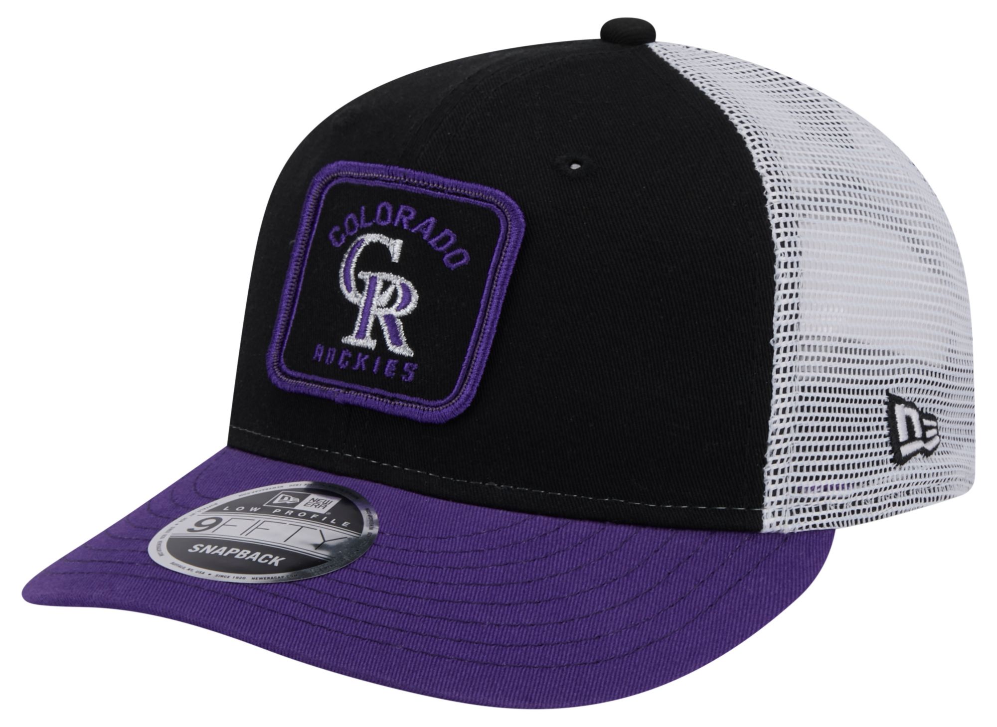 New Era Men's Colorado Rockies Purple Squared Low Profile 59Fifty Fitted Hat
