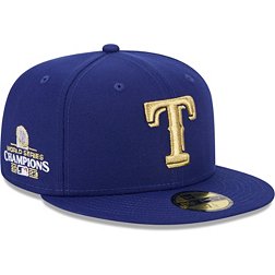 New Era Men's Texas Rangers Gold Collection 2024 Blue 59Fifty Fitted Hat