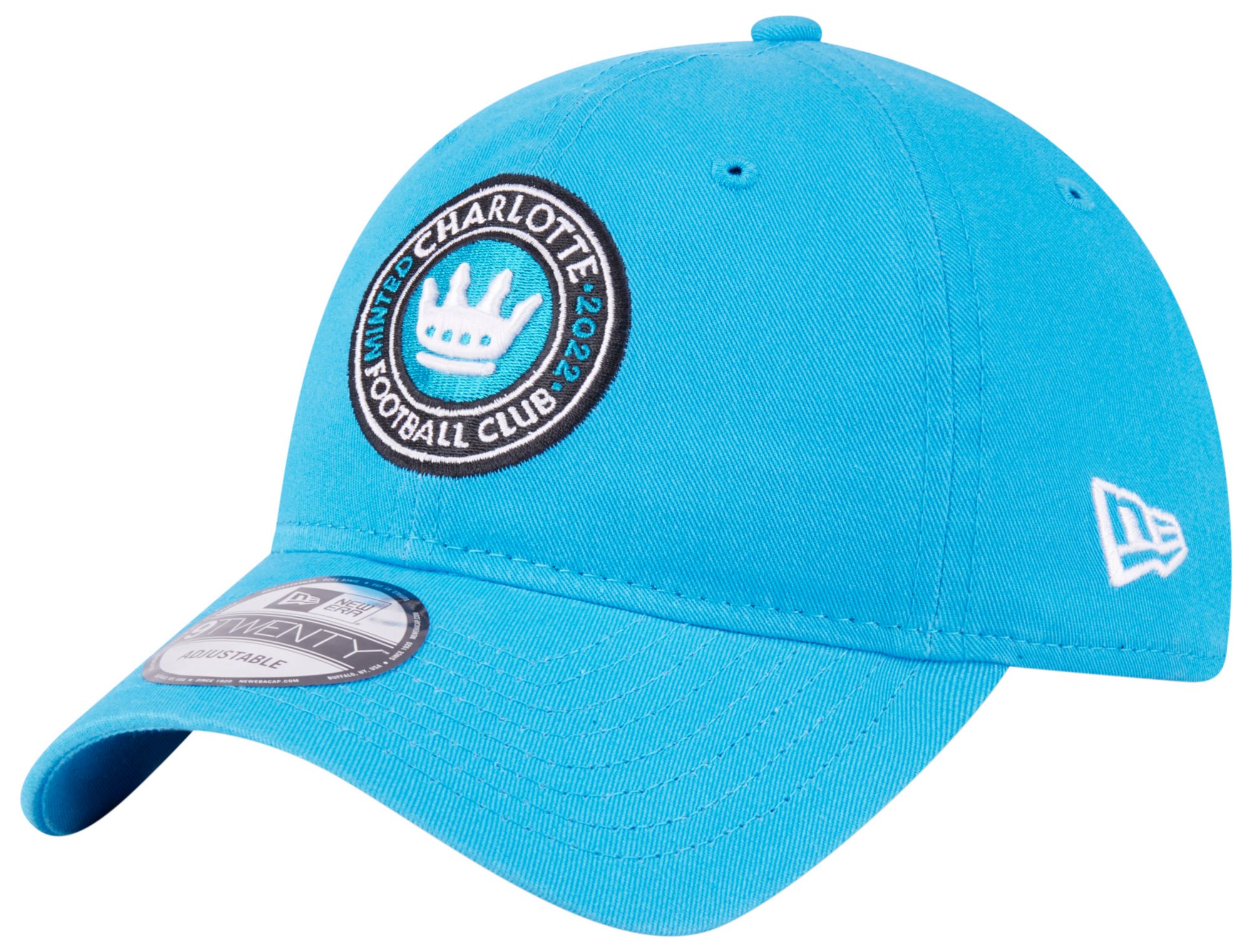 New Era Adult Charlotte FC 2024 Alternate Logo 9Twenty Blue Adjustable Hat