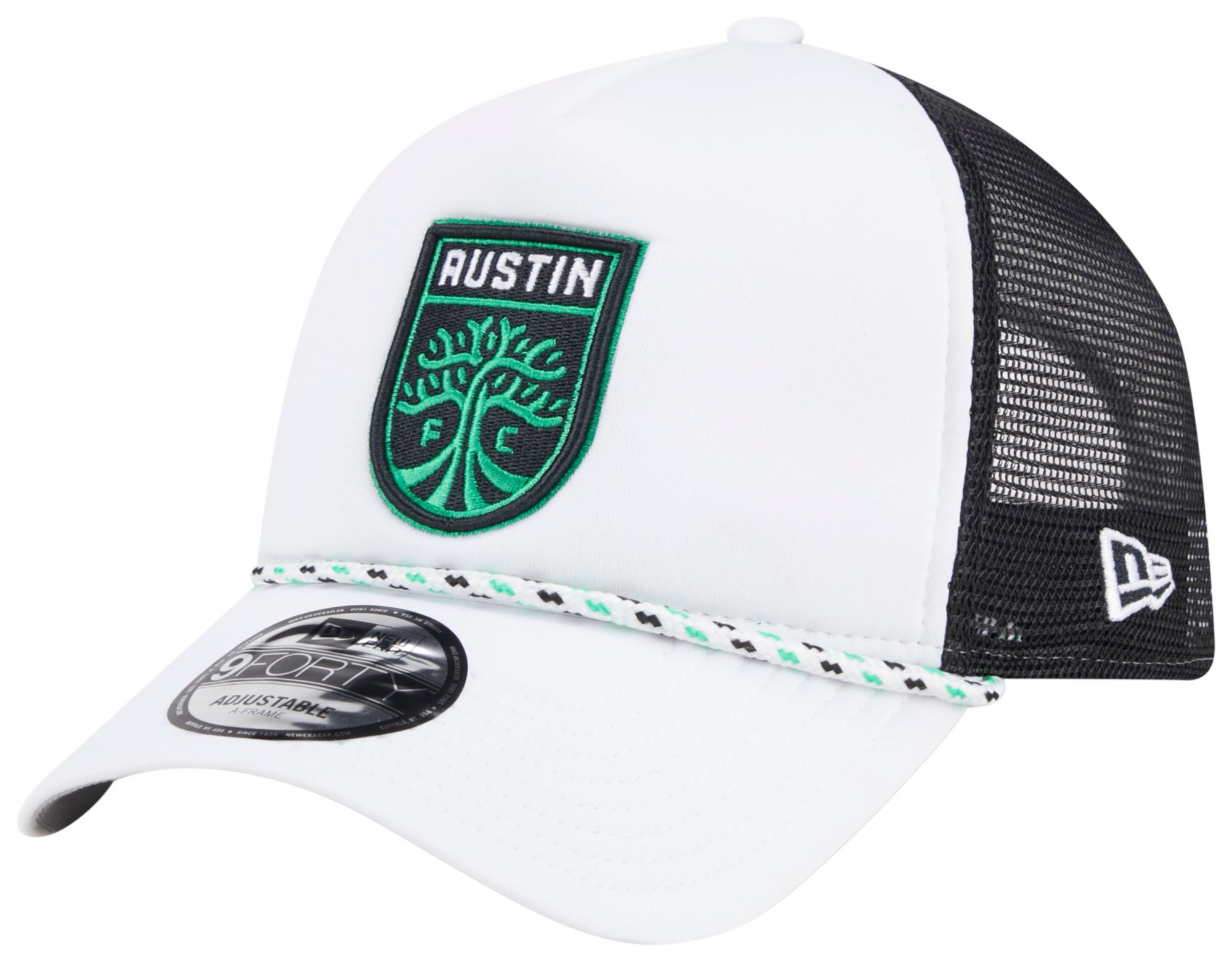 New Era Adult Austin FC 2024 Court Sport 9Forty Black Adjustable Hat