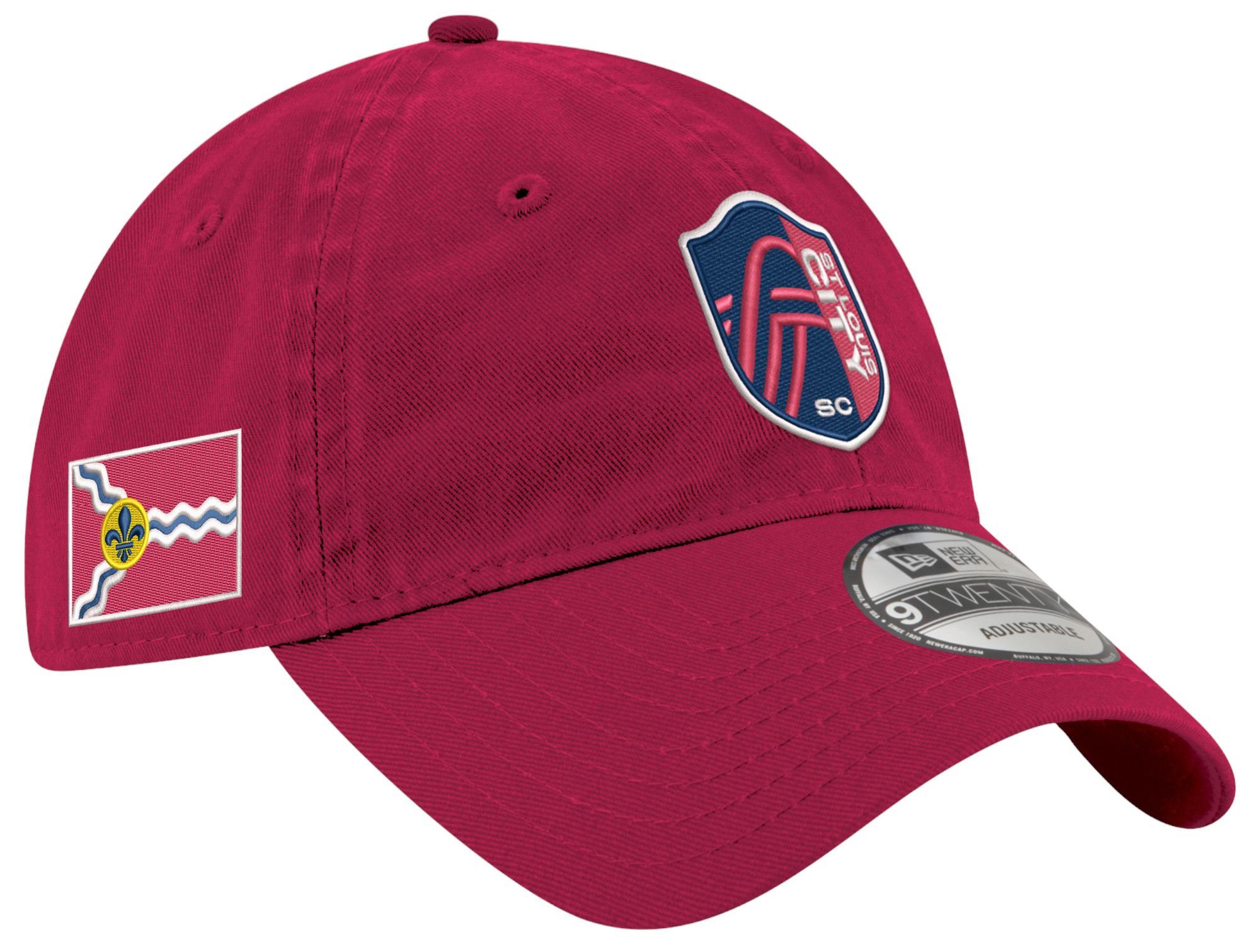 New Era Adult St. Louis City SC 9Twenty Logo Pink Adjustable Hat