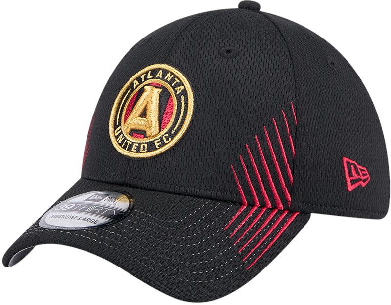 New Era Adult Atlanta United 39Thirty Active Black Stretch Hat
