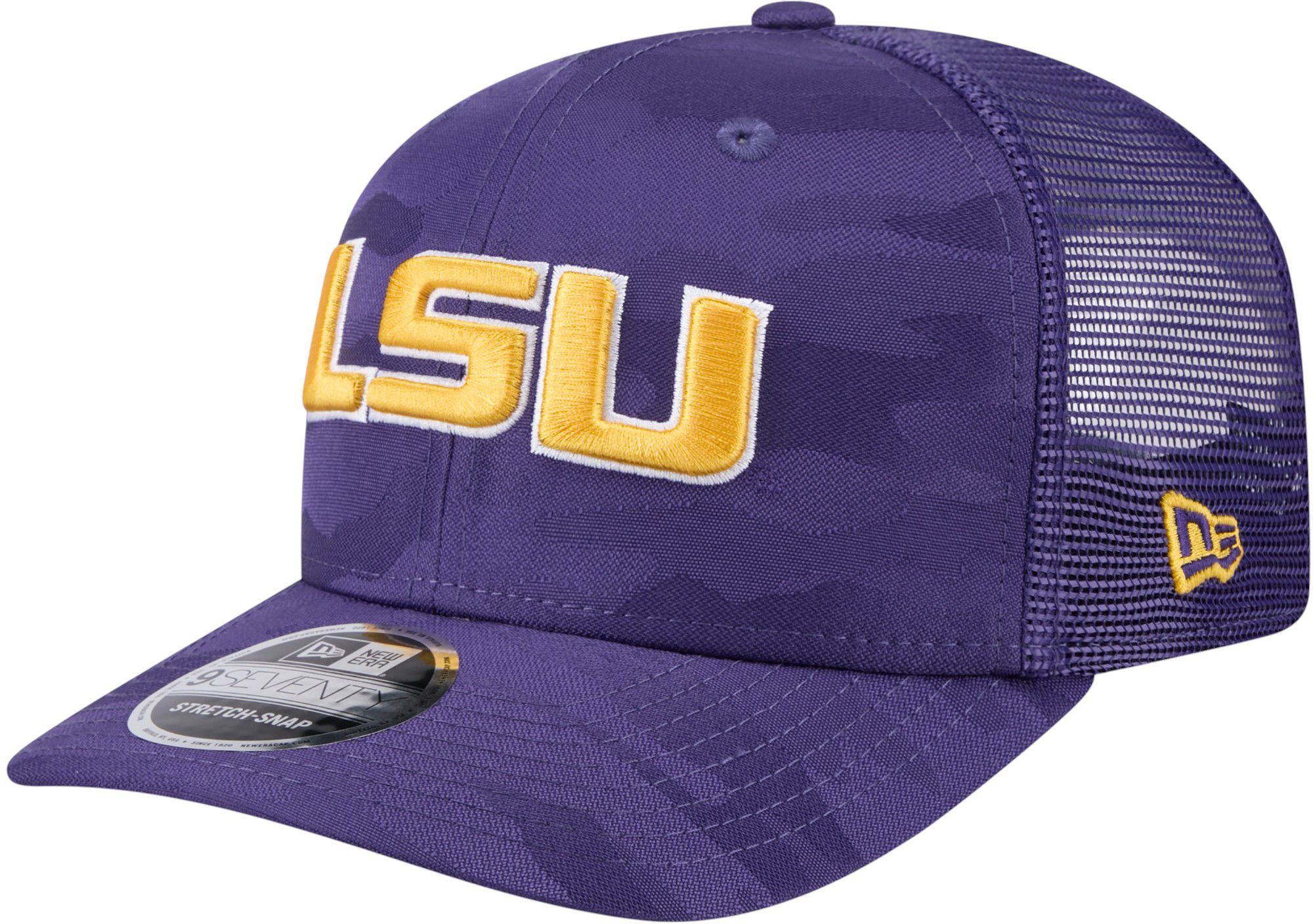 New Era Men's LSU Tigers Tonal Camo 970  Adjustable Trucker Hat