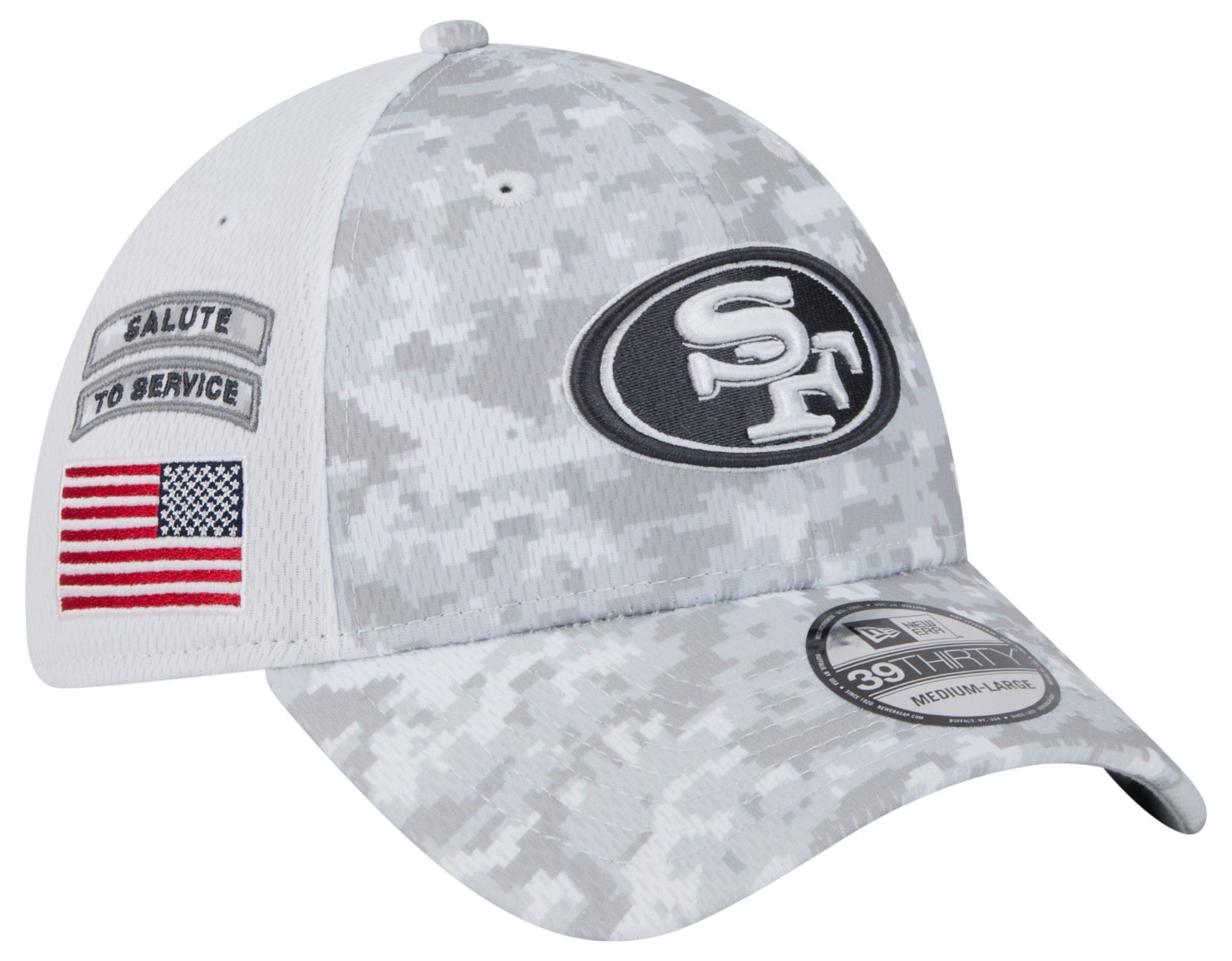 Casquette New Era 39THIRTY New Orleans Saints Salute To Service - Noire L/XL