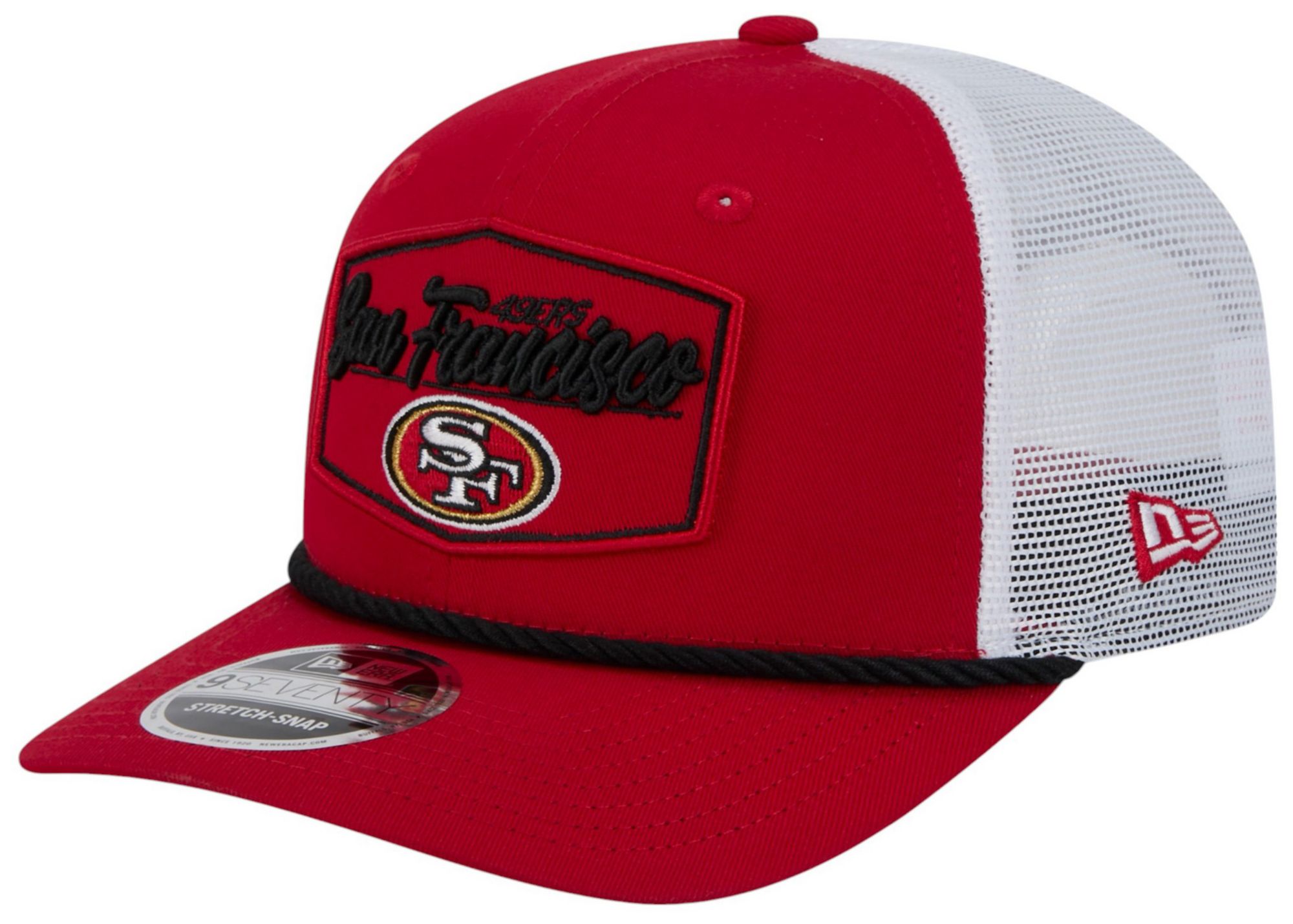 New Era Men's San Francisco 49ers Red 970 Adjustable Stretch-Snap Hat