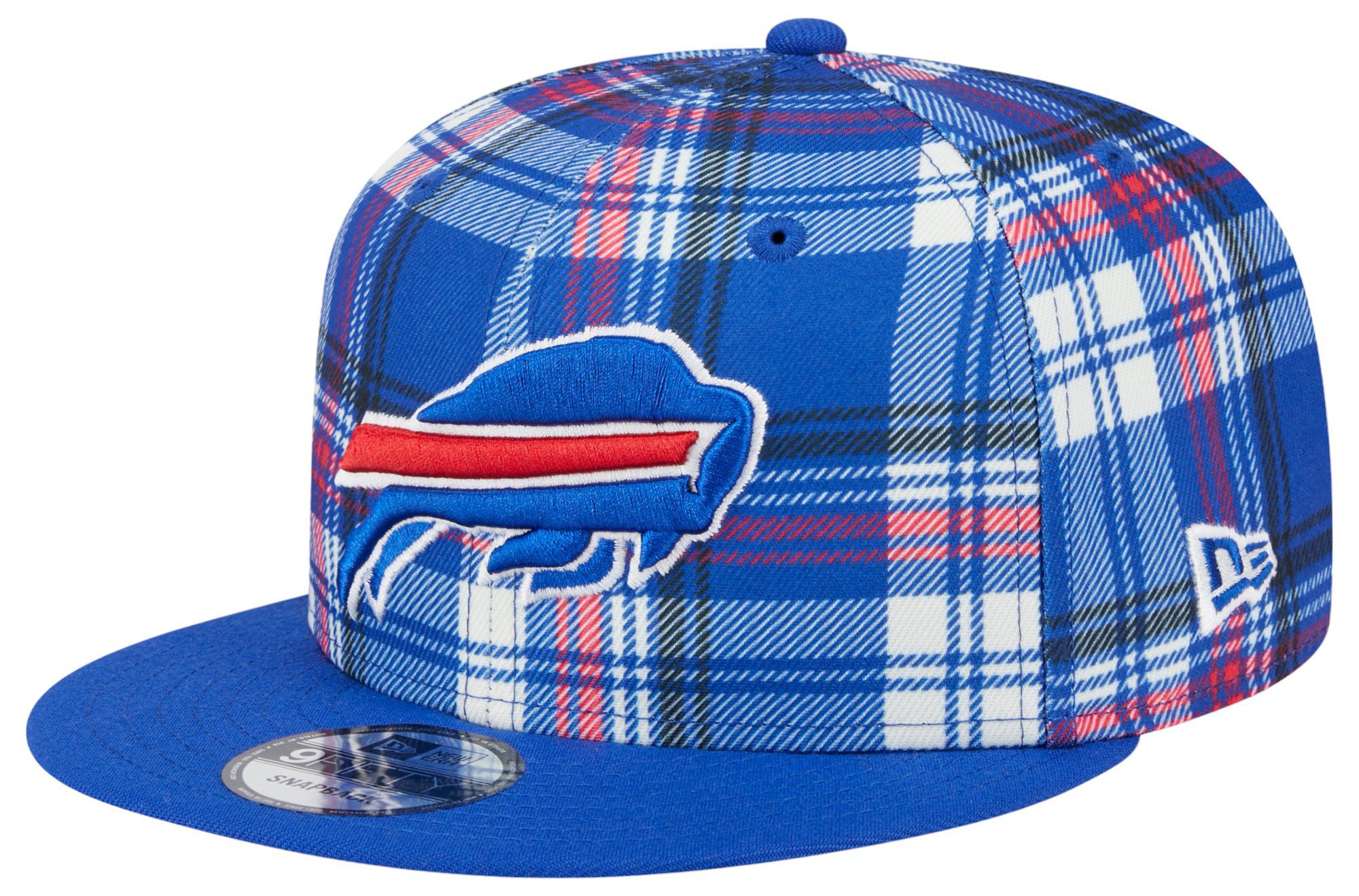 New Era Men's Buffalo Bills Sideline Statement Plaid 9Fifty Adjustable Hat