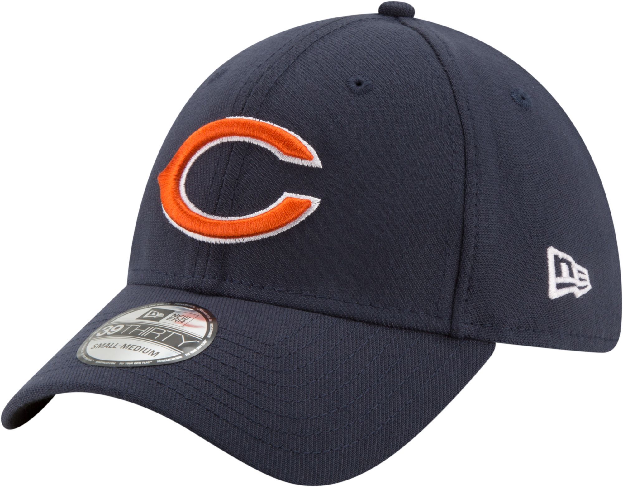 New Era Men's Chicago Bears Team Classic 39Thirty Navy Stretch Fit Hat
