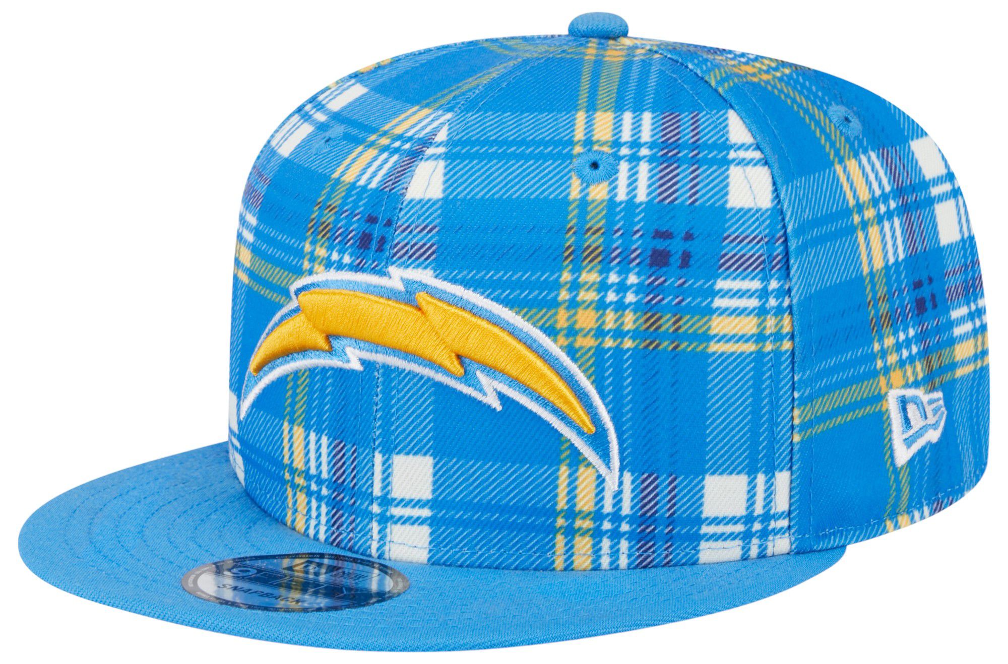 New Era Men's Los Angeles Chargers Sideline Statement Plaid 9Fifty Adjustable Hat