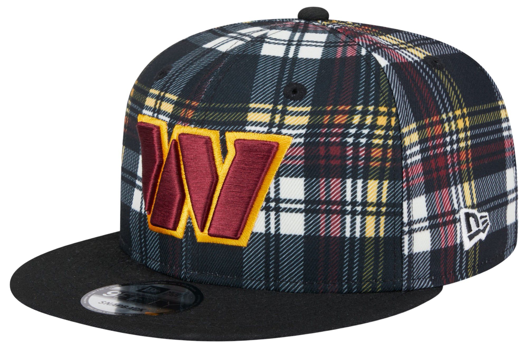 New Era Men's Washington Commanders Sideline Statement Plaid 9Fifty Adjustable Hat