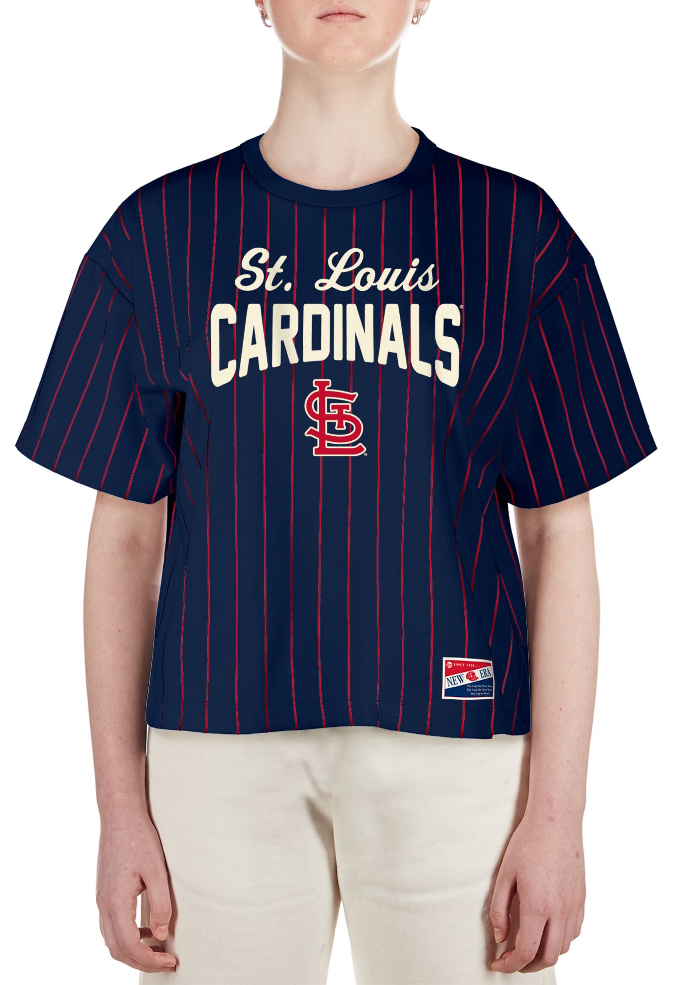 New Era Women's St. Louis Cardinals Navy Throwback T-Shirt