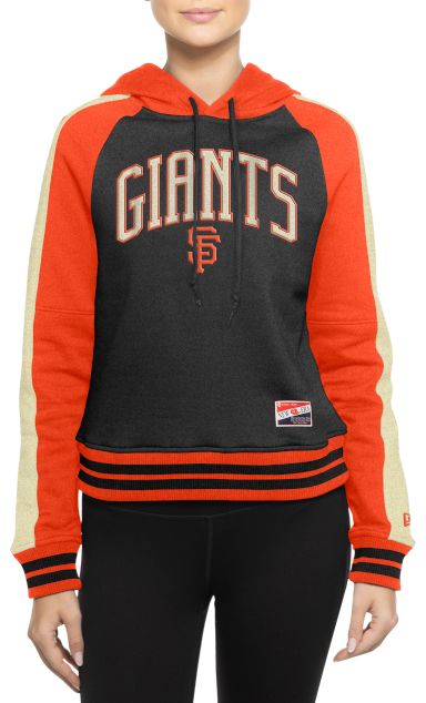 New Era Women's San Francisco Giants Throwback Black Pullover Hoodie