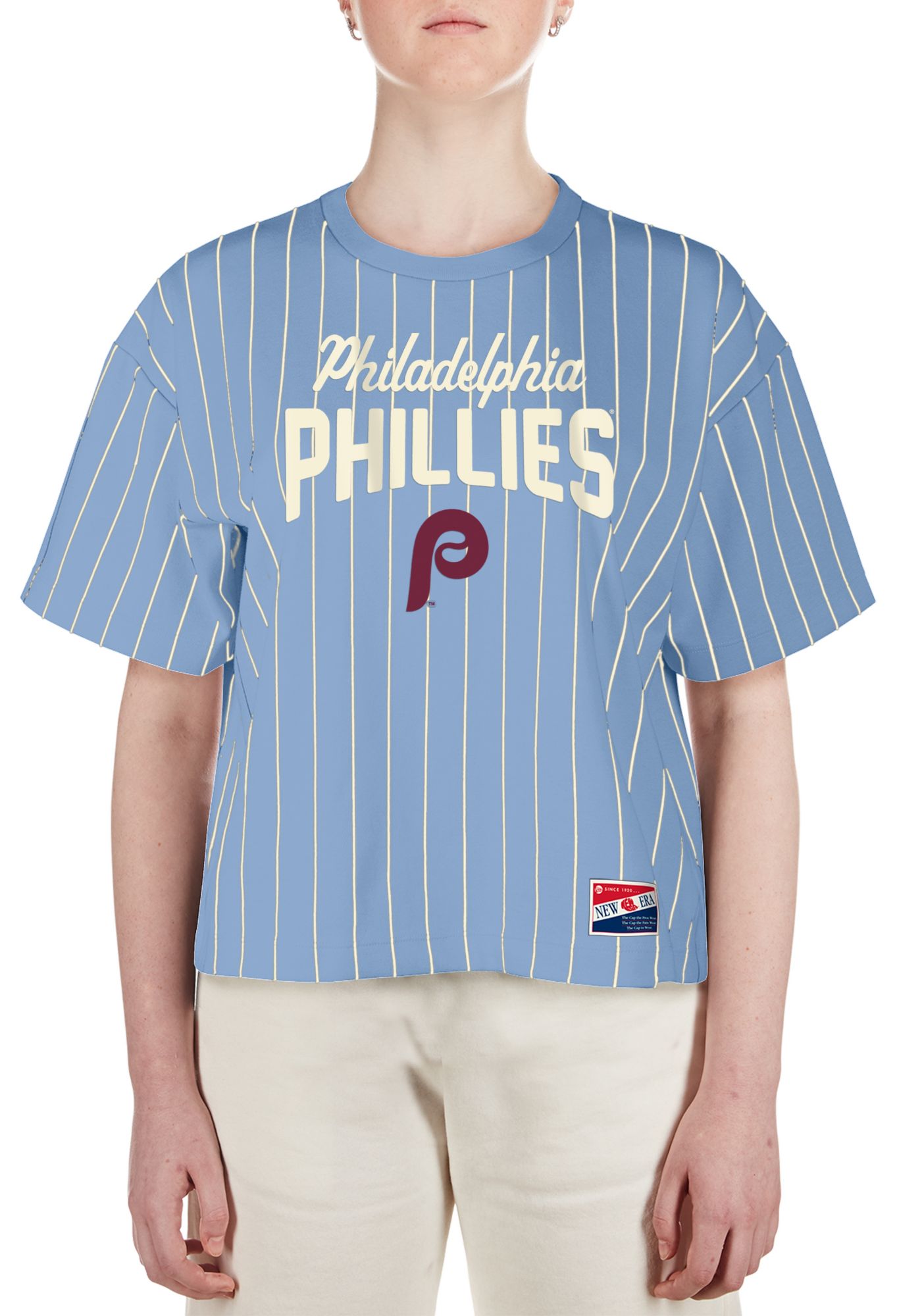 New Era Women's Philadelphia Phillies Blue Throwback T-Shirt