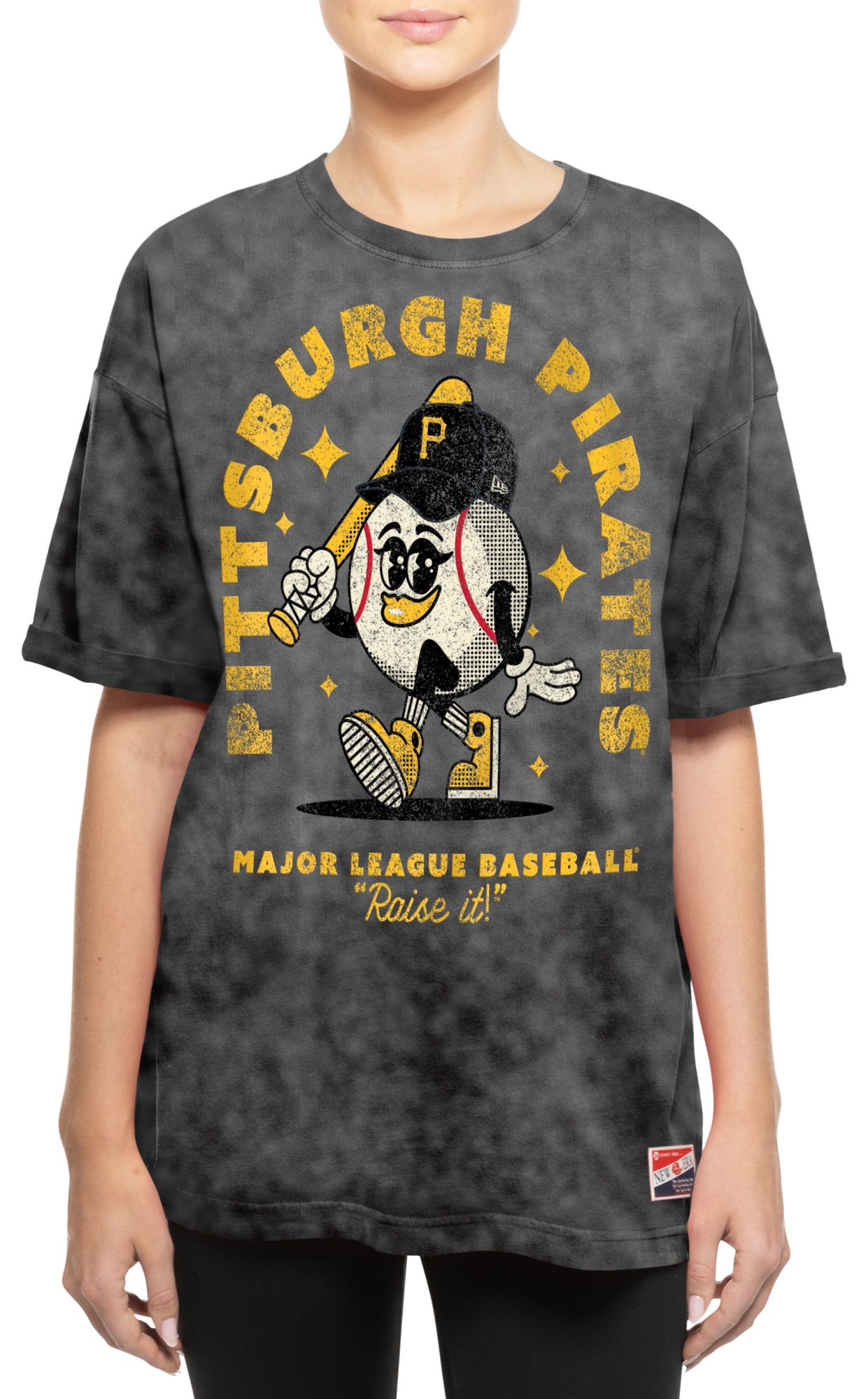 New Era Women's Pittsburgh Pirates Black Throwback T-Shirt