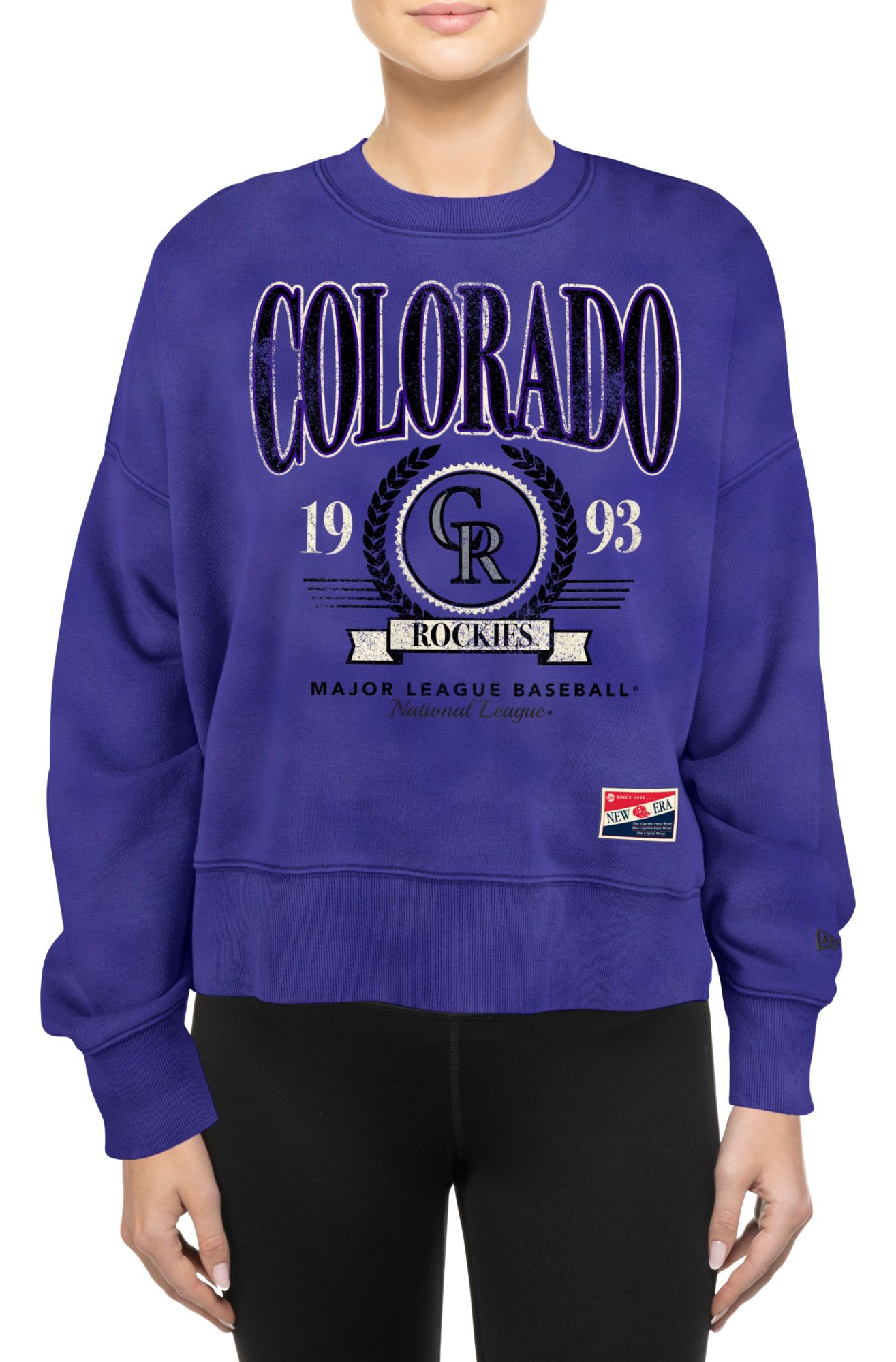 New Era Women's Colorado Rockies Purple Throwback Sweatshirt