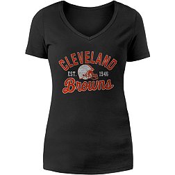 Women's Cleveland Browns Graphic Oversized Sunday Crew, Women's Clearance