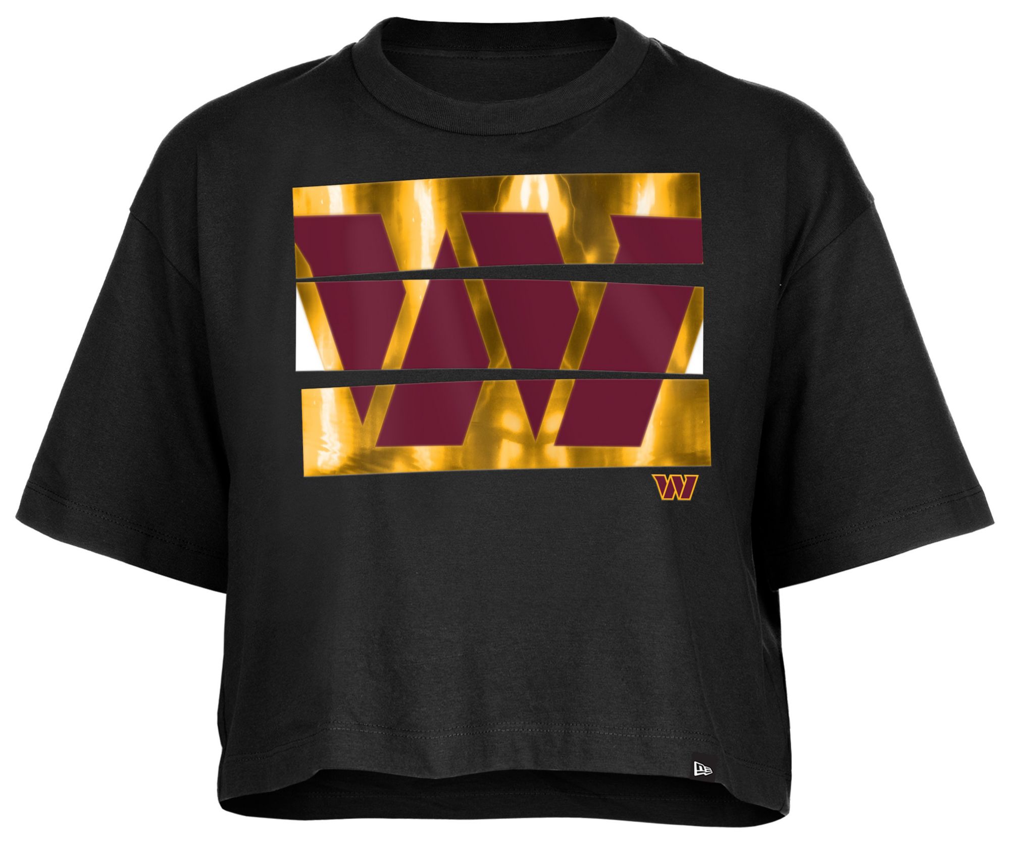 New Era Women's Washington Commanders Panel Boxy Black T-Shirt