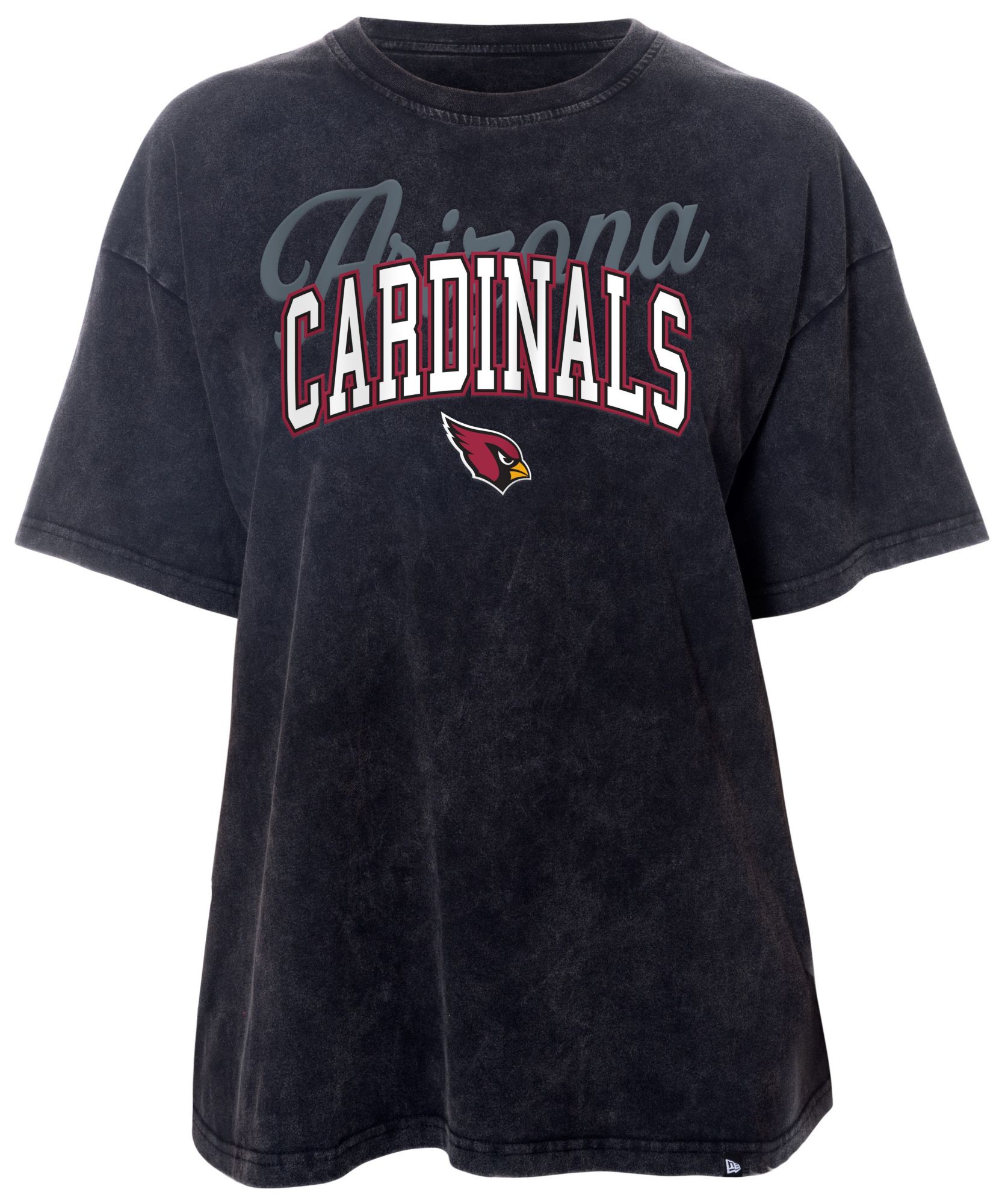 New Era Women's Arizona Cardinals Wash Oversized Black T-Shirt