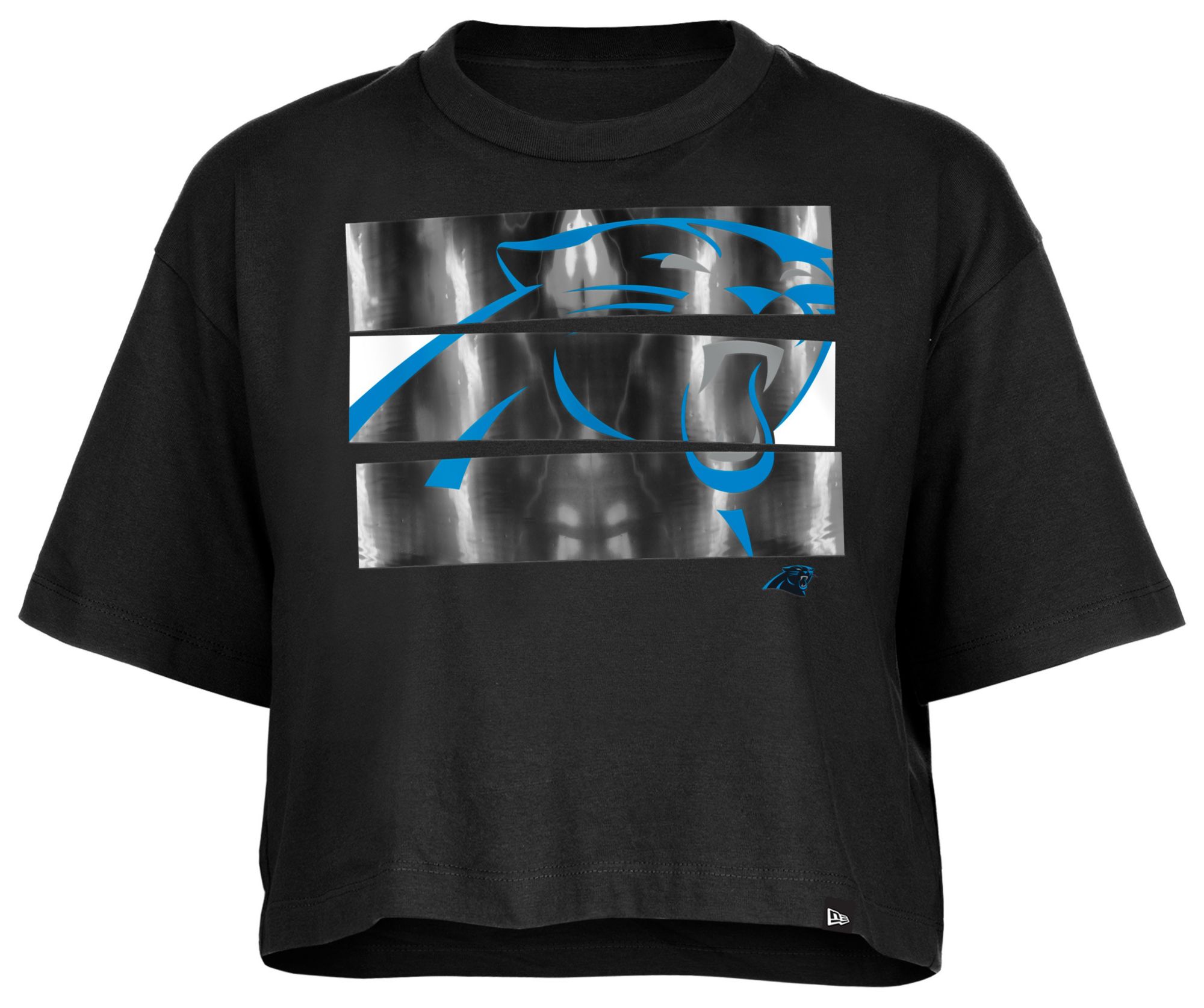 New Era Women's Carolina Panthers Panel Boxy Black T-Shirt