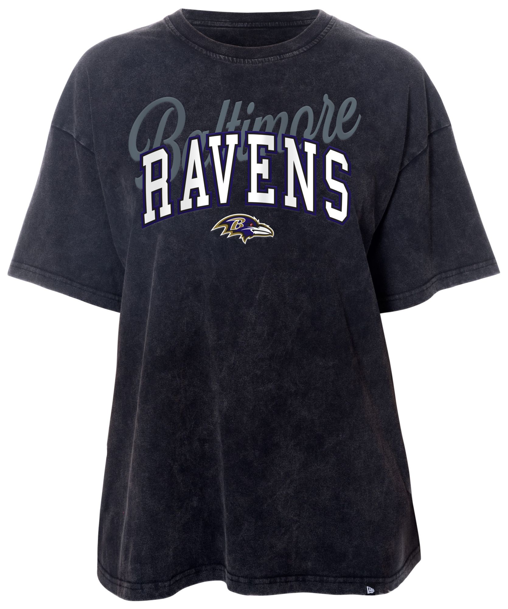 New Era Women's Baltimore Ravens Wash Oversized Black T-Shirt