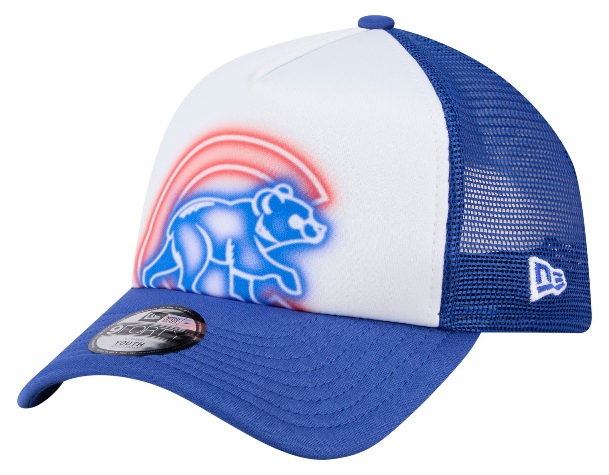 New Era Kids Chicago Cubs Blue Painted 9Forty Adjustable Hat