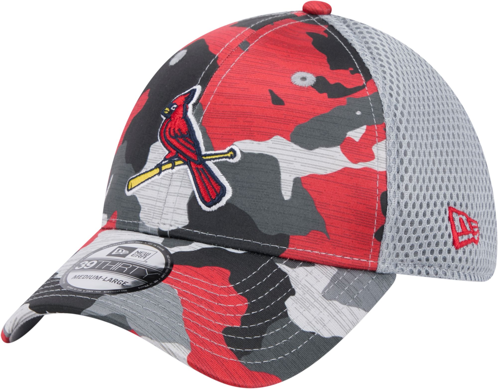 New Era Youth St. Louis Cardinals Gray Active 39Thirty Stretch Fit Hat - Gray