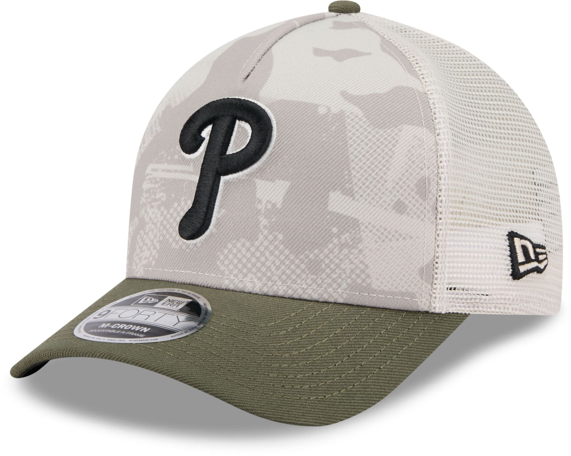New Era Youth Philadelphia Phillies Khaki Armed Forces Day 2025 9Forty Adjustable Hat