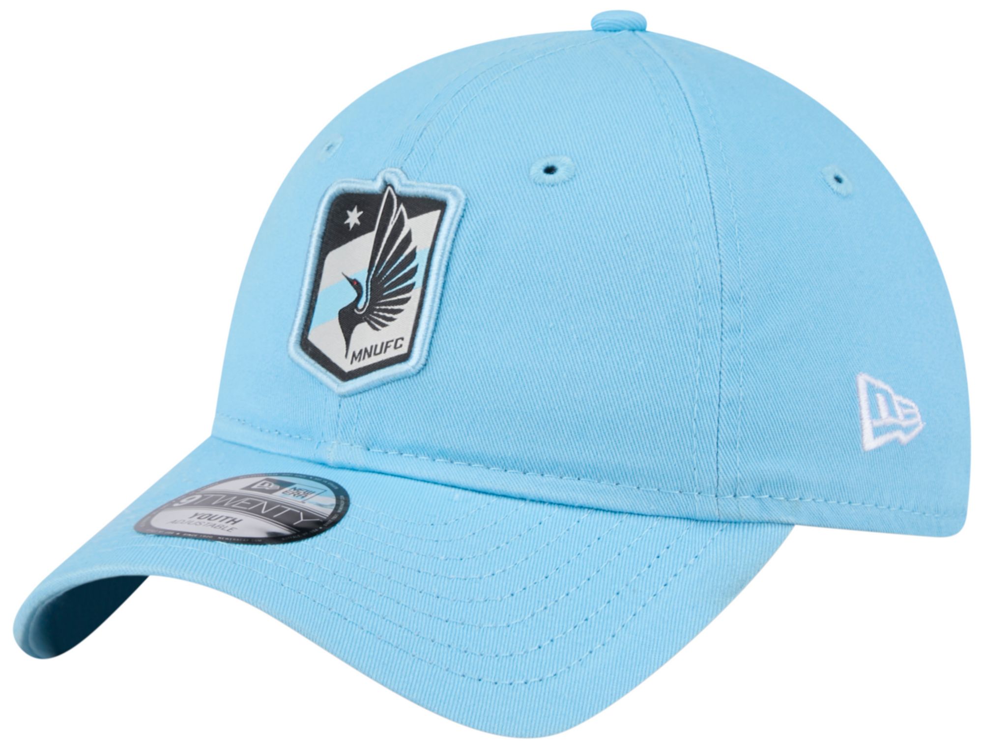New Era Youth Minnesota United FC Light Blue Logo 9Twenty Adjustable Hat