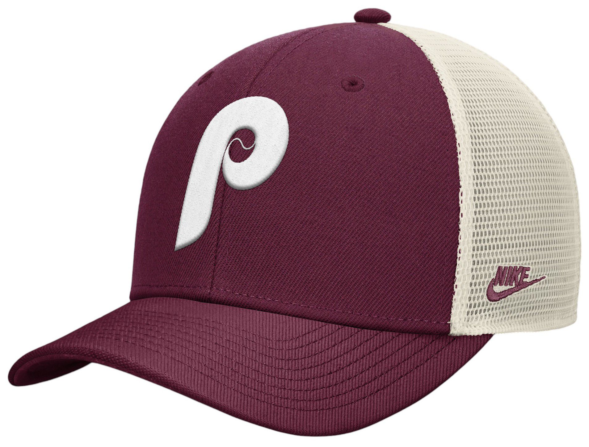 Nike Adult Philadelphia Phillies Maroon Cooperstown Club Adjustable Trucker Hat