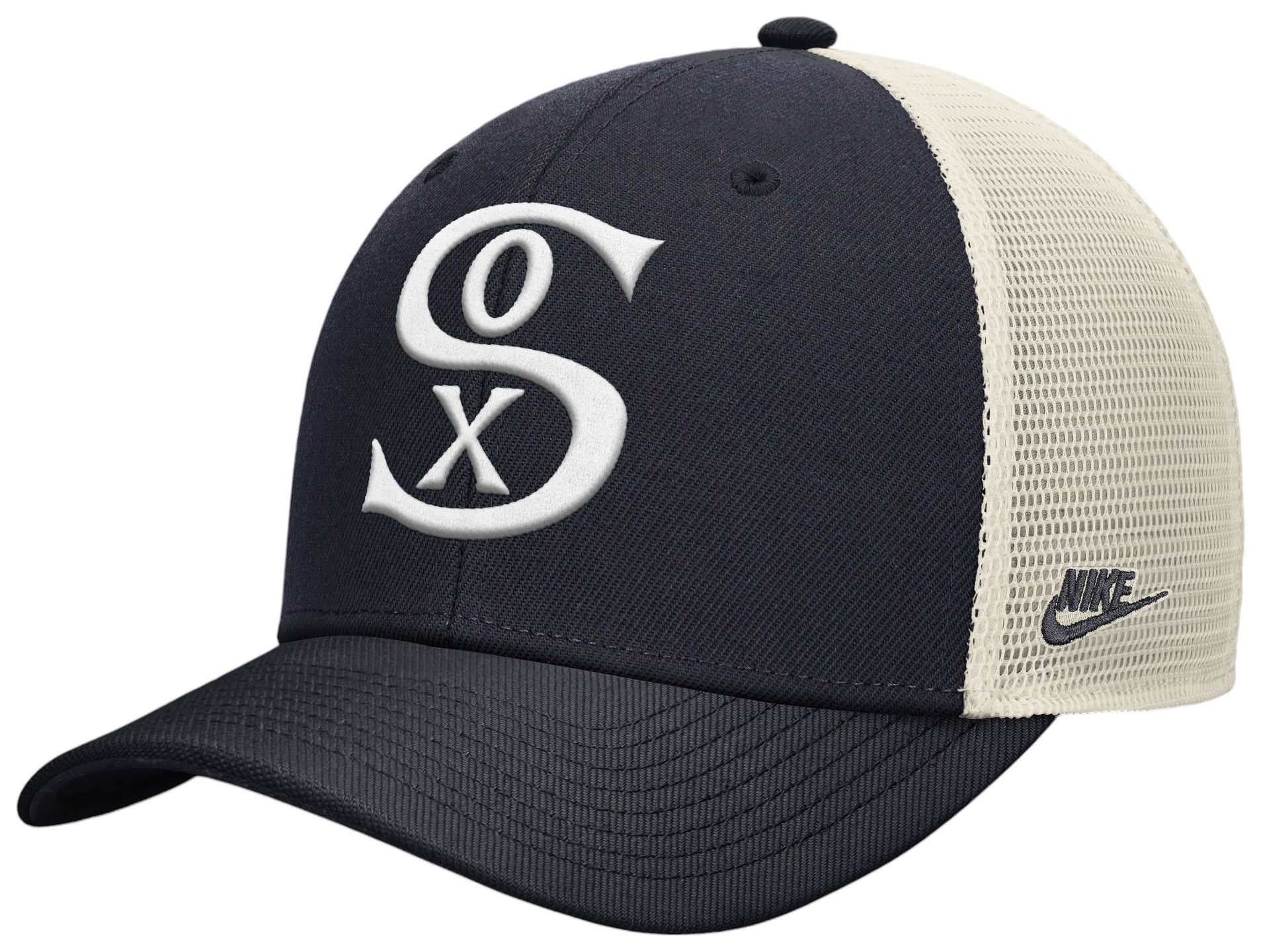 Nike Adult Chicago White Sox Blue Cooperstown Club Adjustable Trucker Hat