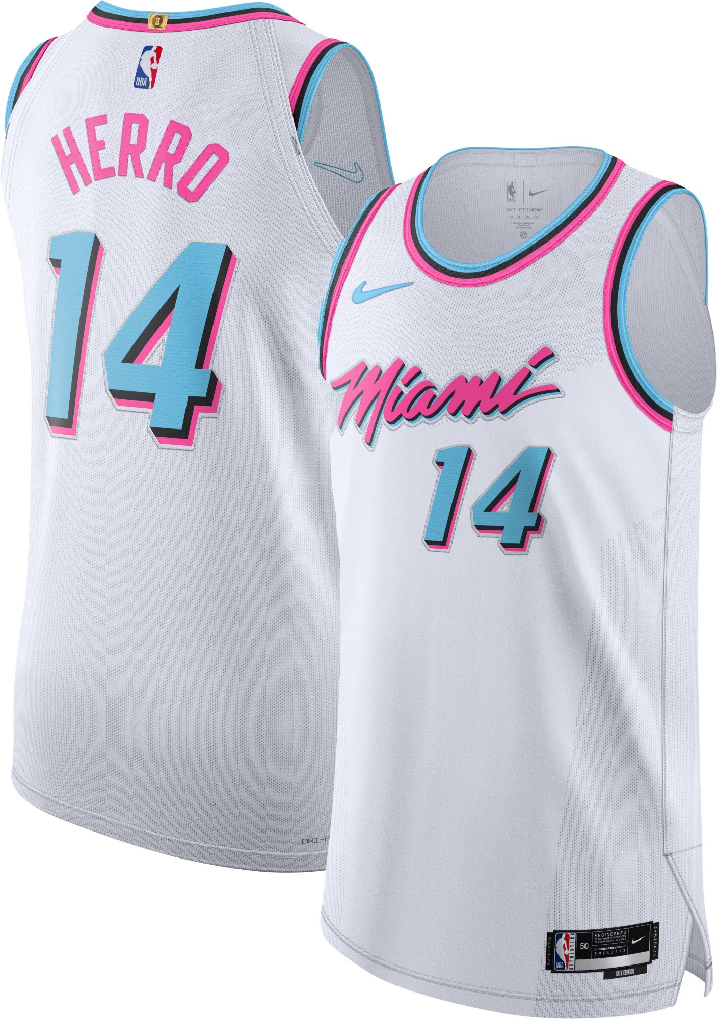 Nike Adult 2024-25 City Edition Vice Miami Heat Tyler Herro #14 Swingman Jersey