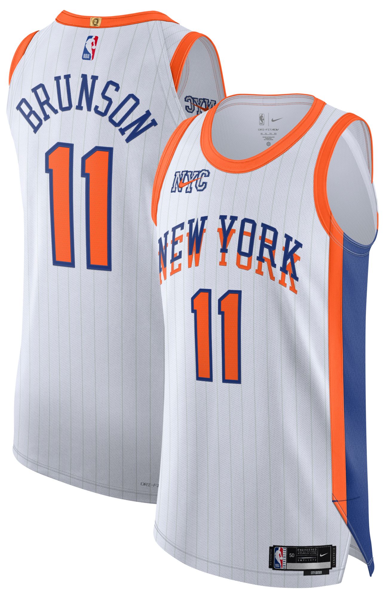 Nike Adult 2024-25 City Edition New York Knicks Jalen Brunson #11 Authentic Jersey