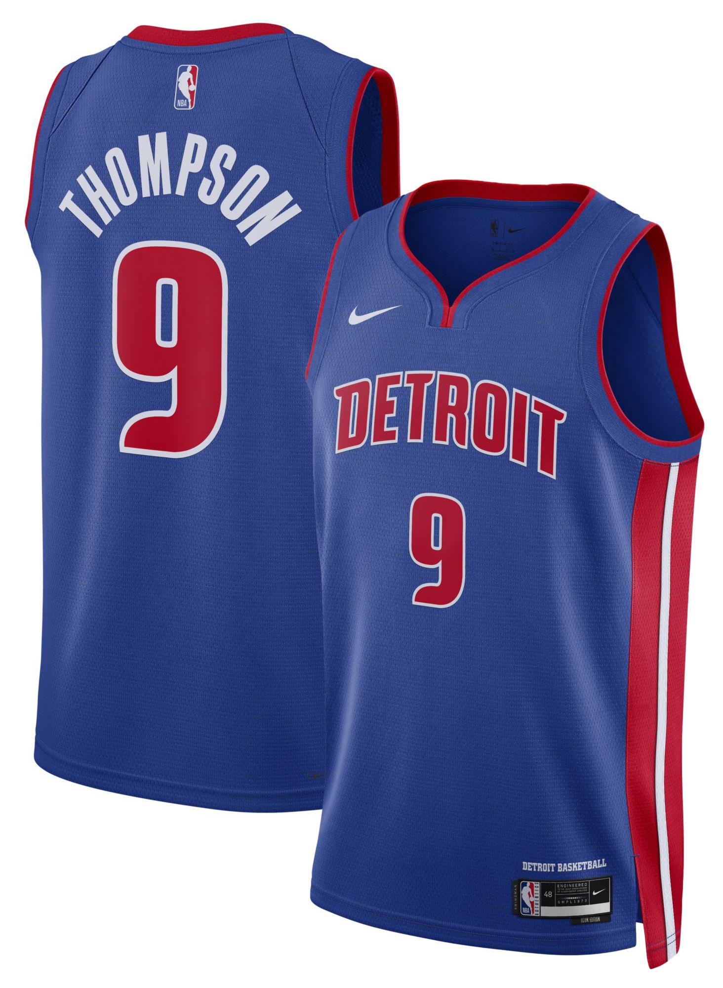 Nike Adult Detroit Pistons Ausar Thompson #9 Icon Jersey
