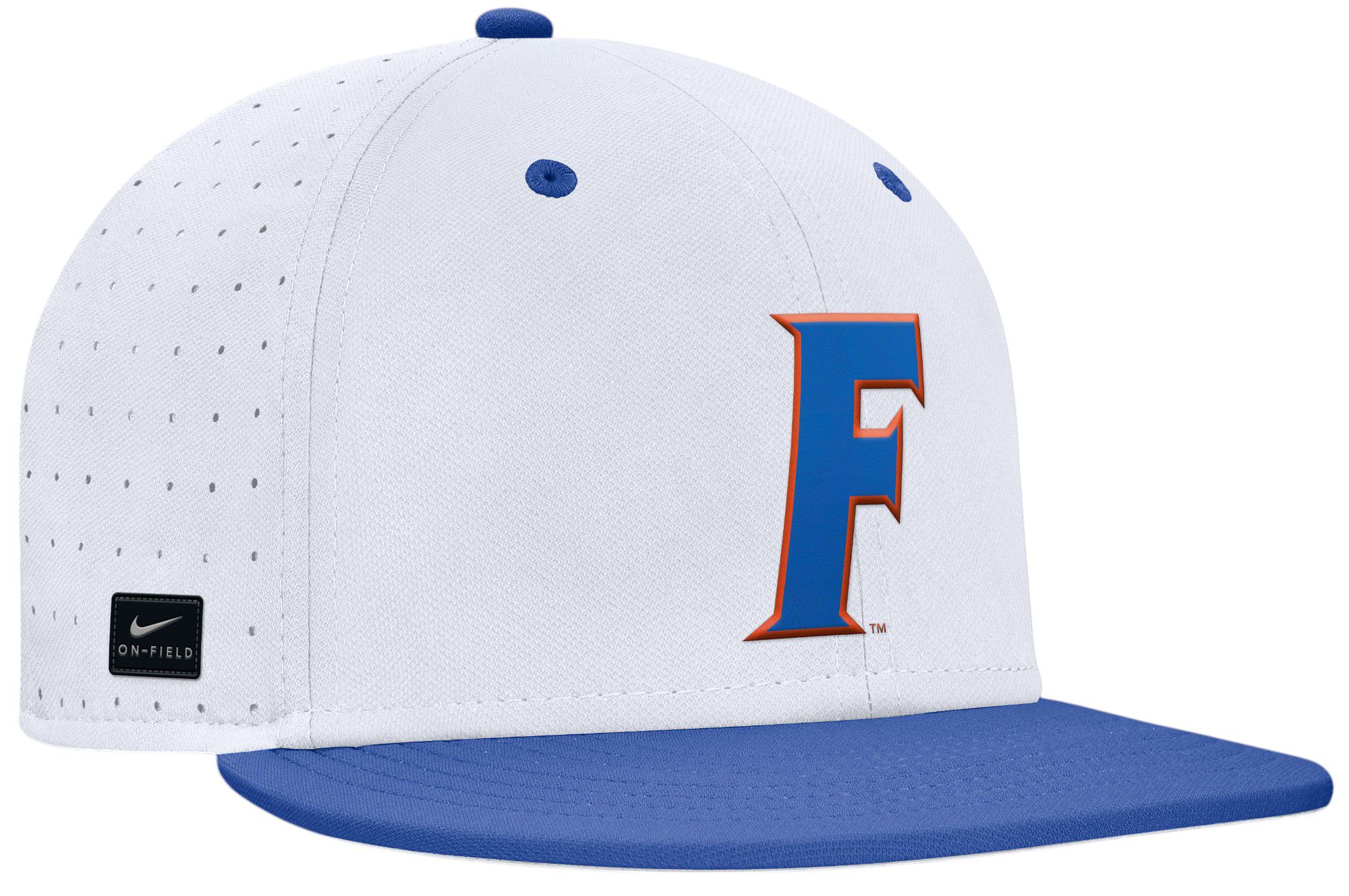 Nike Adult Florida Gators White/Royal Aero Fitted Hat
