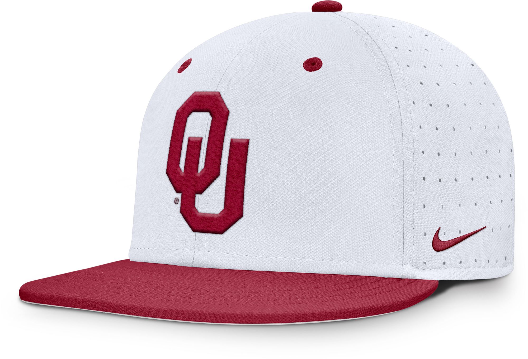 Nike Adult Oklahoma Sooners Aero White Fitted Hat