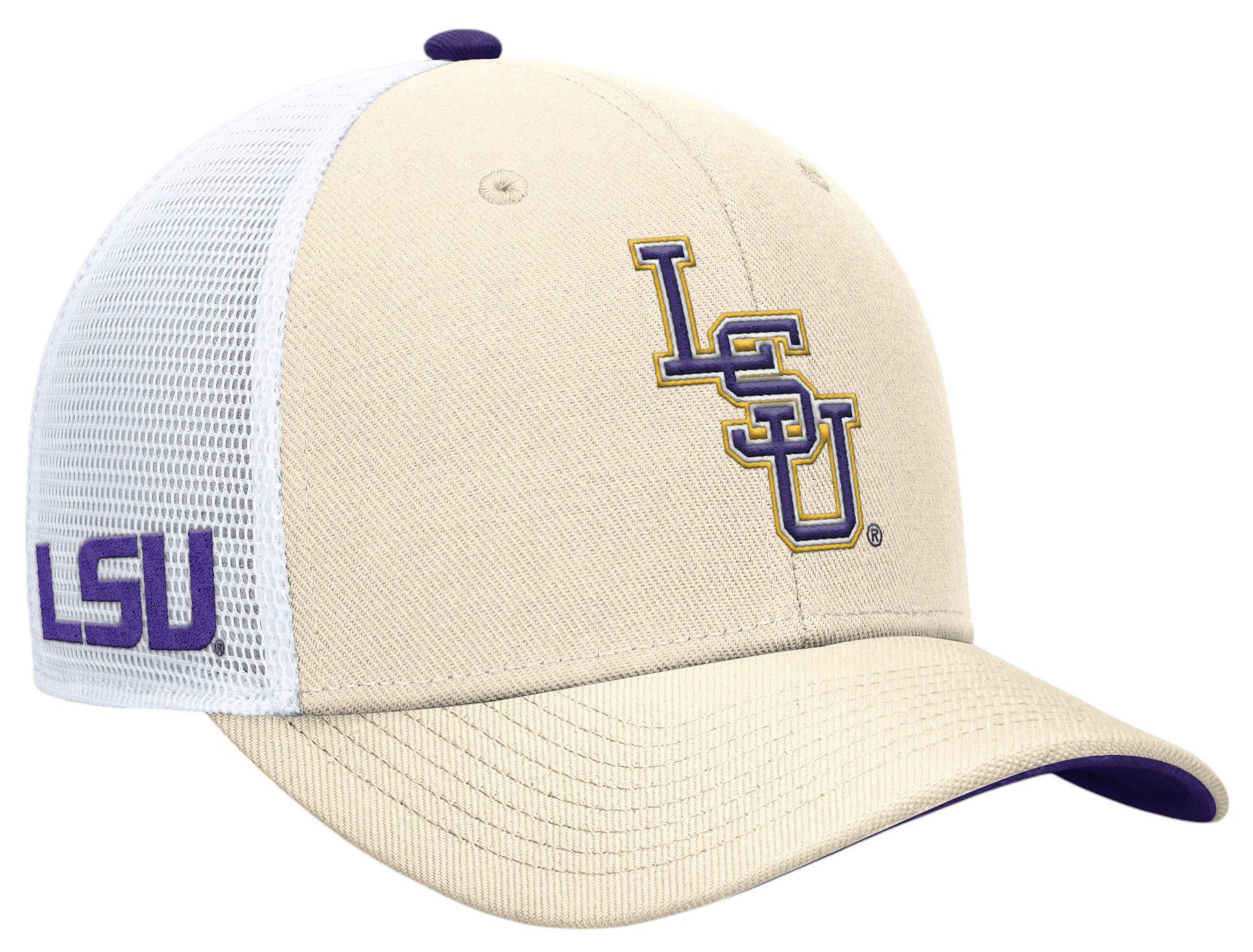 Nike Adult LSU Tigers Natural Dri-FIT Rise Adjustable Trucker Hat